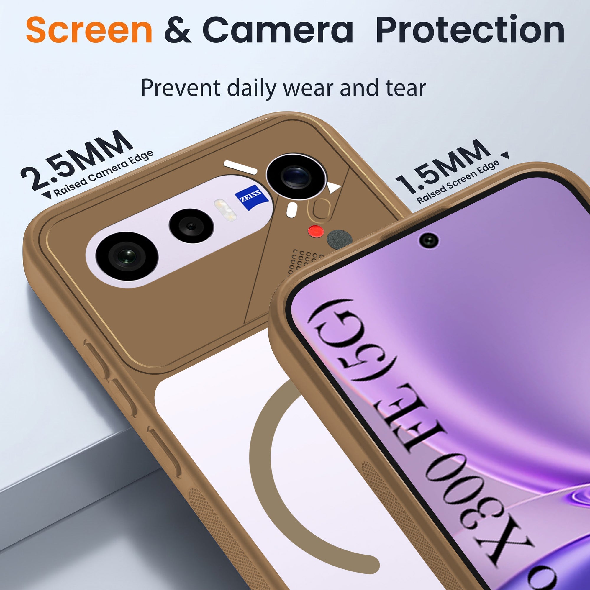 For Vivo X300 FE Back Cover Case Lifetime Anti-Yellow Clear (Camera Protection | Side Grip | Wireless MagSafe Compatible)