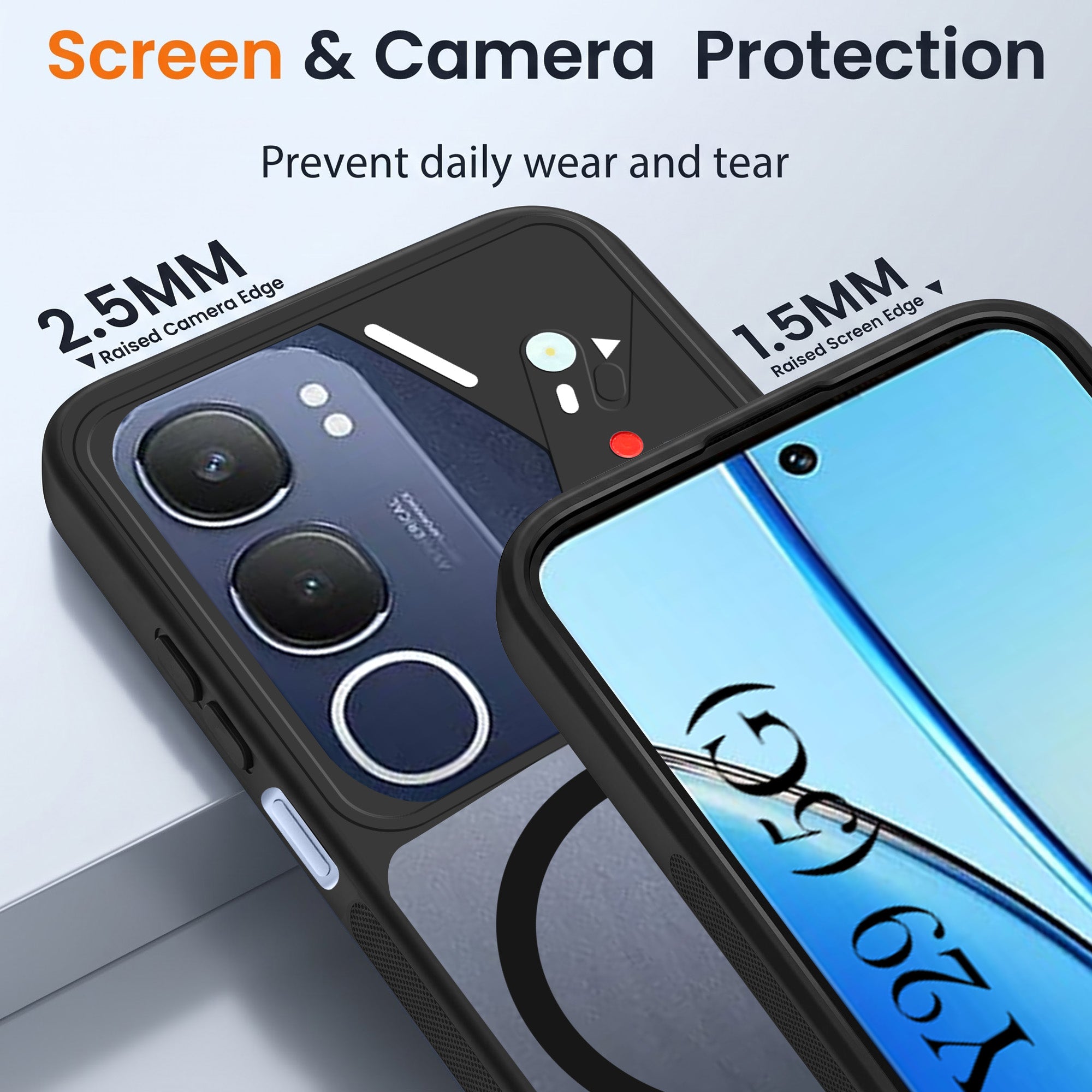 For Vivo Y29 Back Cover Case Lifetime Anti-Yellow Clear (Camera Protection | Side Grip | Wireless MagSafe Compatible)
