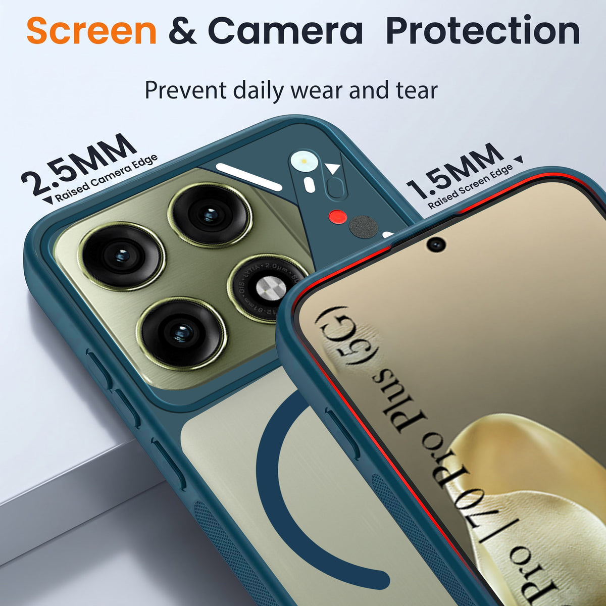 For Motorola Edge 70 Pro |  Motorola Edge 70 Pro Plus Back Cover Case Lifetime Anti-Yellow Clear (Camera Protection | Side Grip | Wireless MagSafe Compatible)