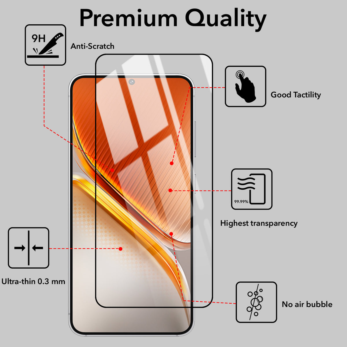 Tempered Glass For Vivo iQOO Neo 10 Military-Grade Gorilla Tempered Glass Screen Protector With Installation Kit | Shatterproof, Full Coverage, HD Clear, Scratch Resistant (Pack of 1)