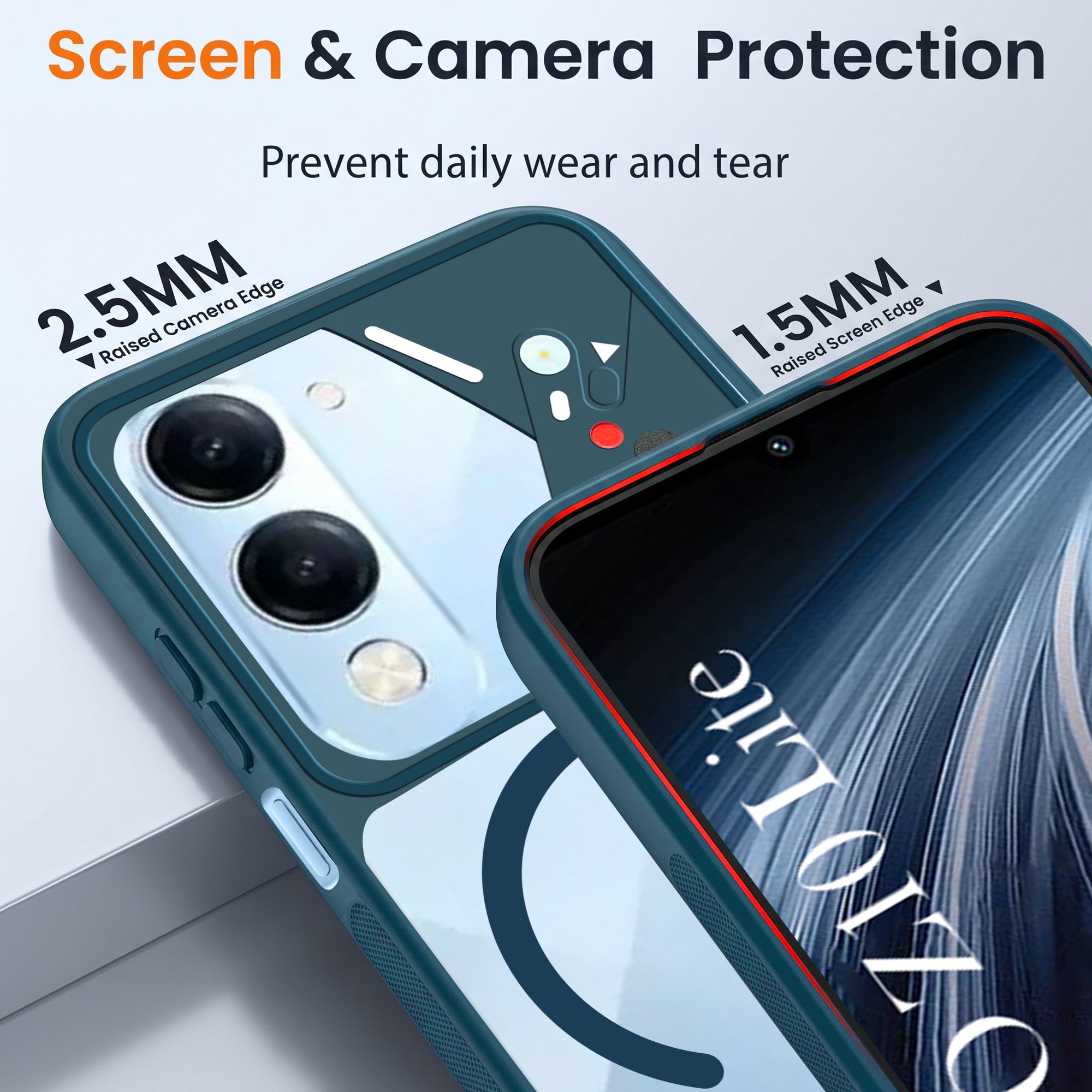 For Vivo iQOO Z10 Lite Back Cover Case Lifetime Anti-Yellow Clear (Camera Protection | Side Grip | Wireless MagSafe Compatible)