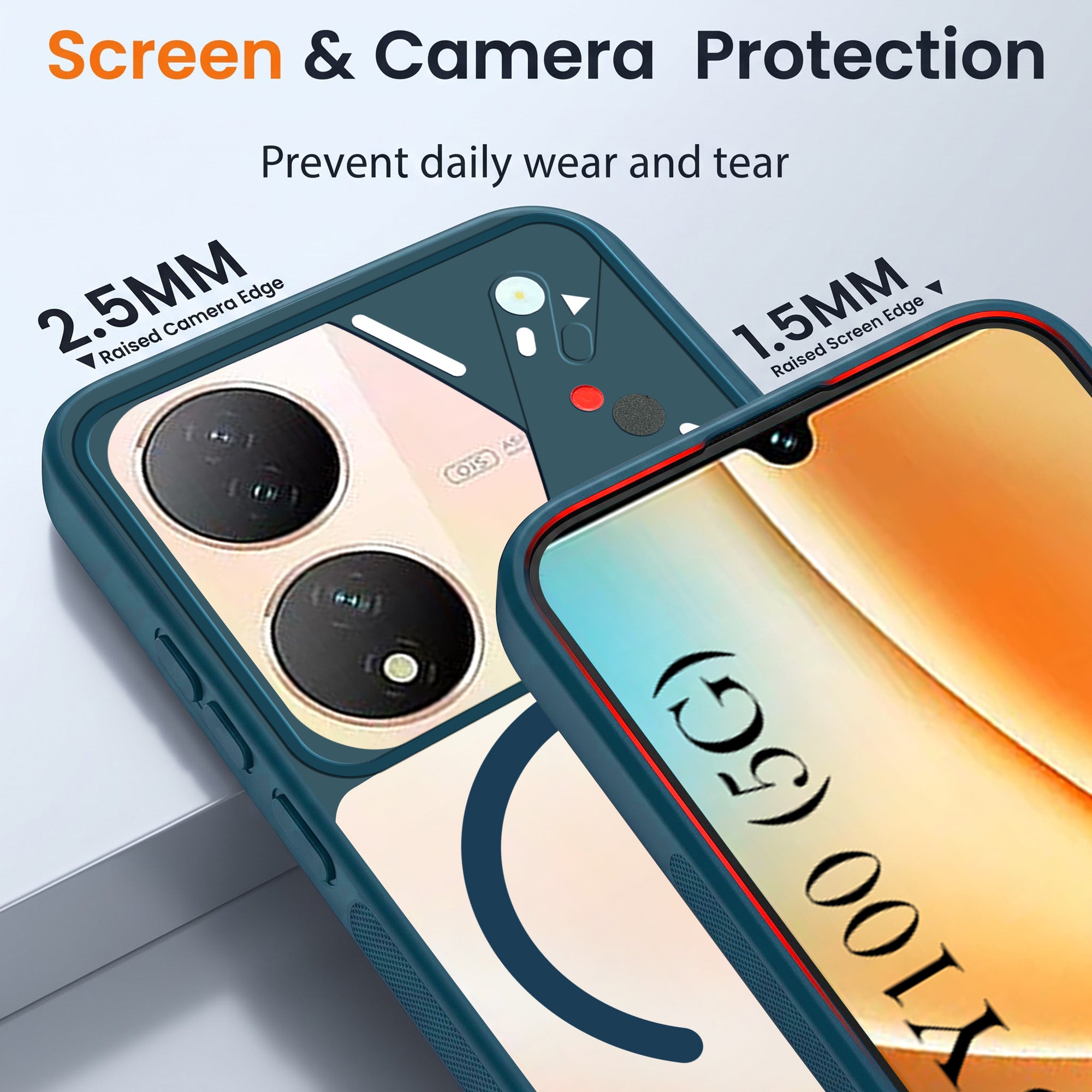 For Vivo Y100 Back Cover Case Lifetime Anti-Yellow Clear (Camera Protection | Side Grip | Wireless MagSafe Compatible)