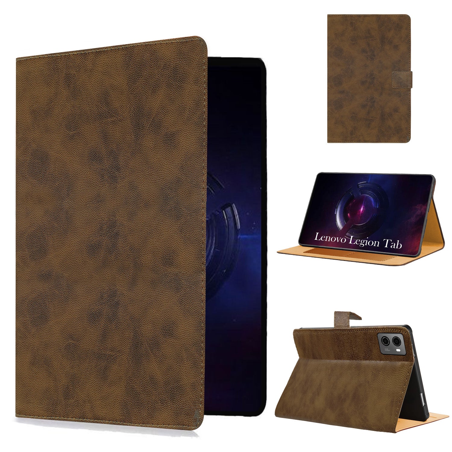 For Lenovo Legion Tab TB320 8.8 Inch Flip Cover Folio Cover (PU Leather | Multi-Angle Smart Stand | Card Storage Slots | Silicone Back Pouch)