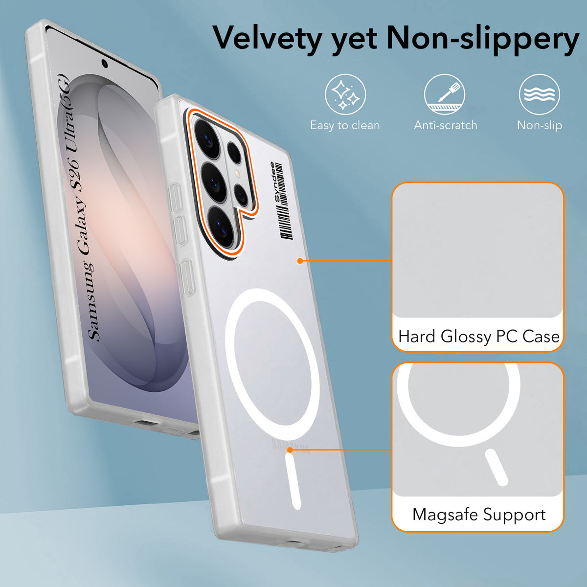 For Samsung Galaxy S26 Ultra Back Cover Case (Soft Touch | Camera Bump Protection | MagSafe Compatible | Matte Finish)