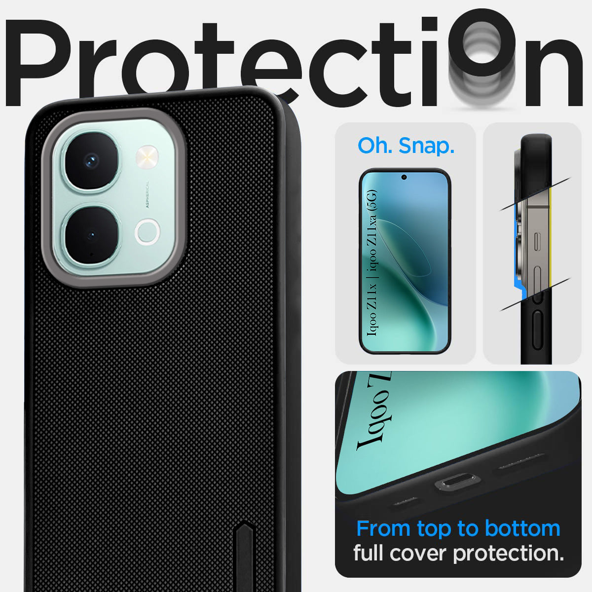 For iQOO Z11x | iQOO Z11xa Back Cover Case Rubberised (Textured Grip Design | Micro-Fiber Cloth Inside | Slim and Light Weight | Soft Touch and Feel)