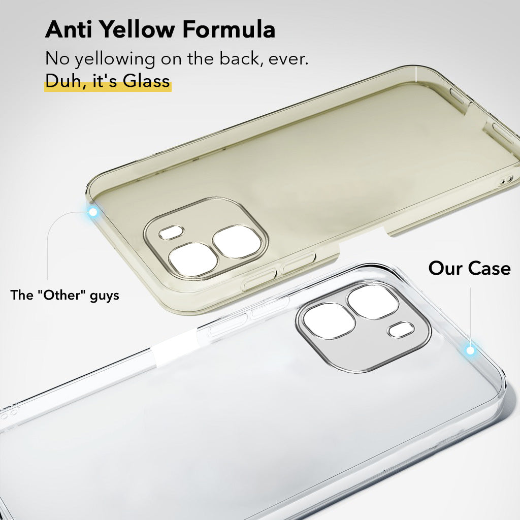 For Oppo A6 5G | Oppo K14 5G Back Cover Case Lifetime Anti-Yellow Clear (Sleek Hard Crystal | Shockproof and Camera Protection)