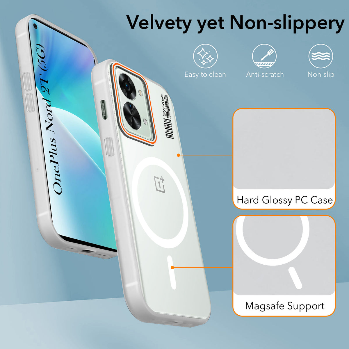 For OnePlus Nord 2T 5G Back Cover Case (Soft Touch | Camera Bump Protection | MagSafe Compatible | Matte Finish)