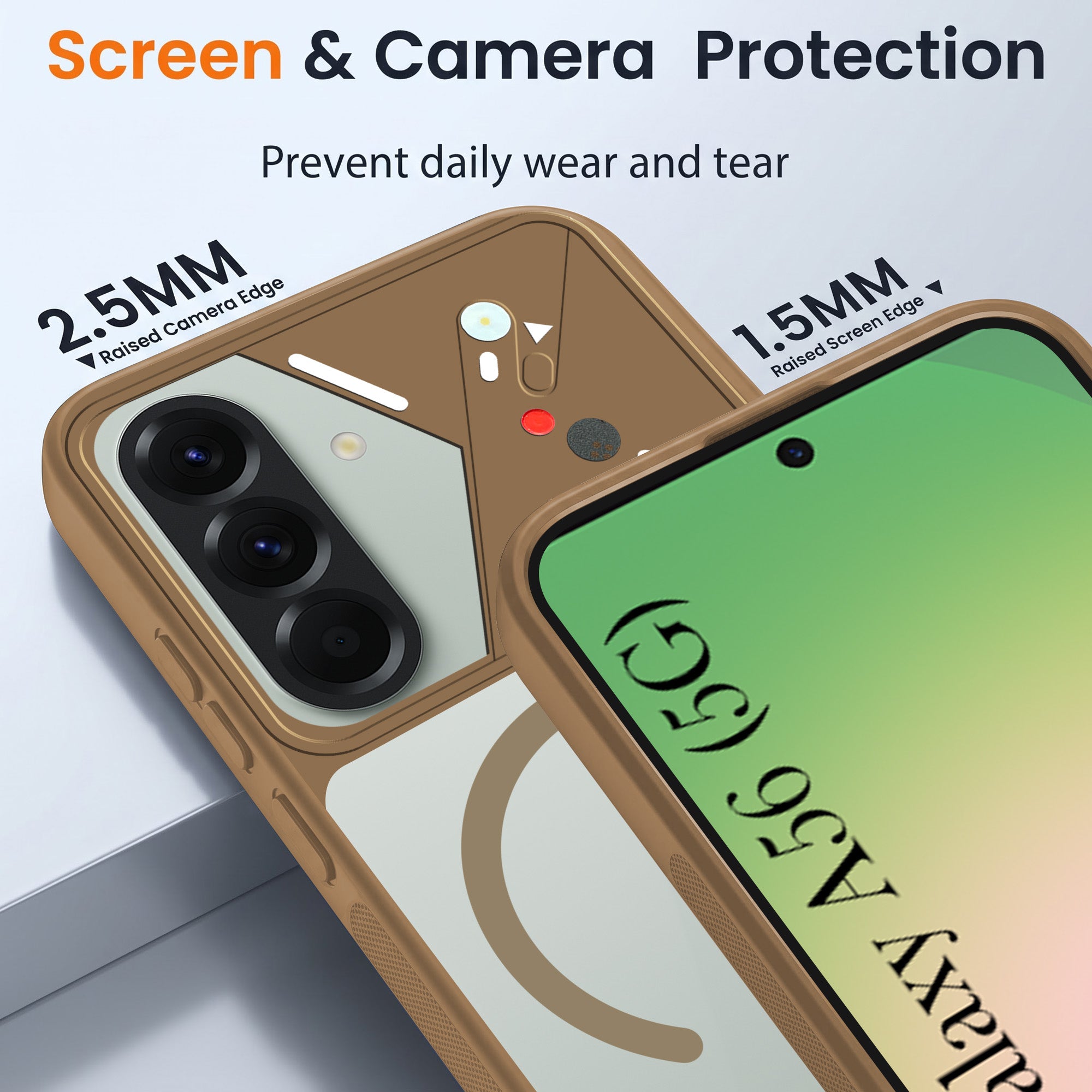 For Samsung Galaxy A56 Back Cover Case Lifetime Anti-Yellow Clear (Camera Protection | Side Grip | Wireless MagSafe Compatible)
