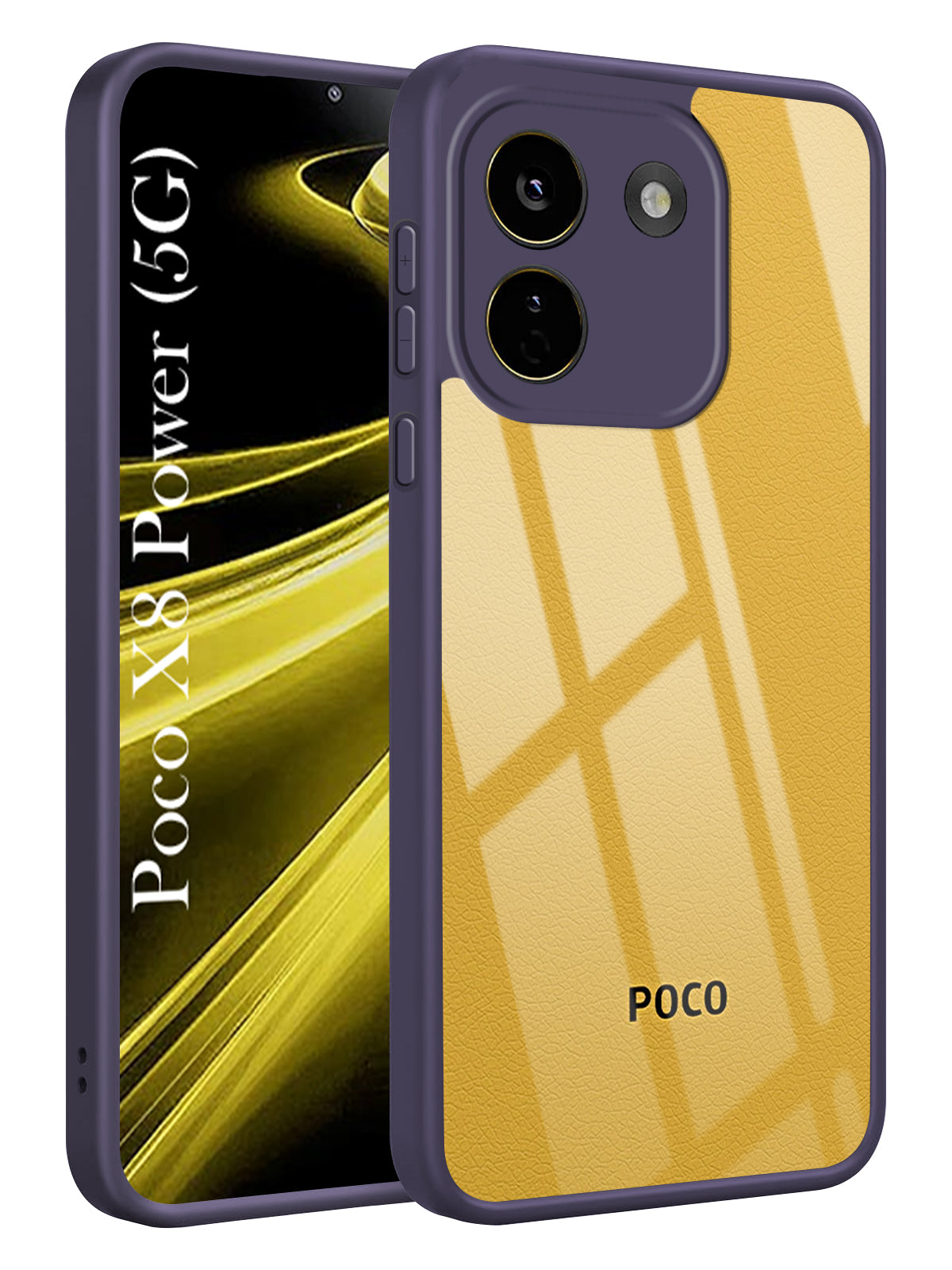 For Poco X8 Power Back Cover Case Ultra-Hybrid (Lifetime Anti Yellow | Anti Scratch | Crystal Clear Shockproof)