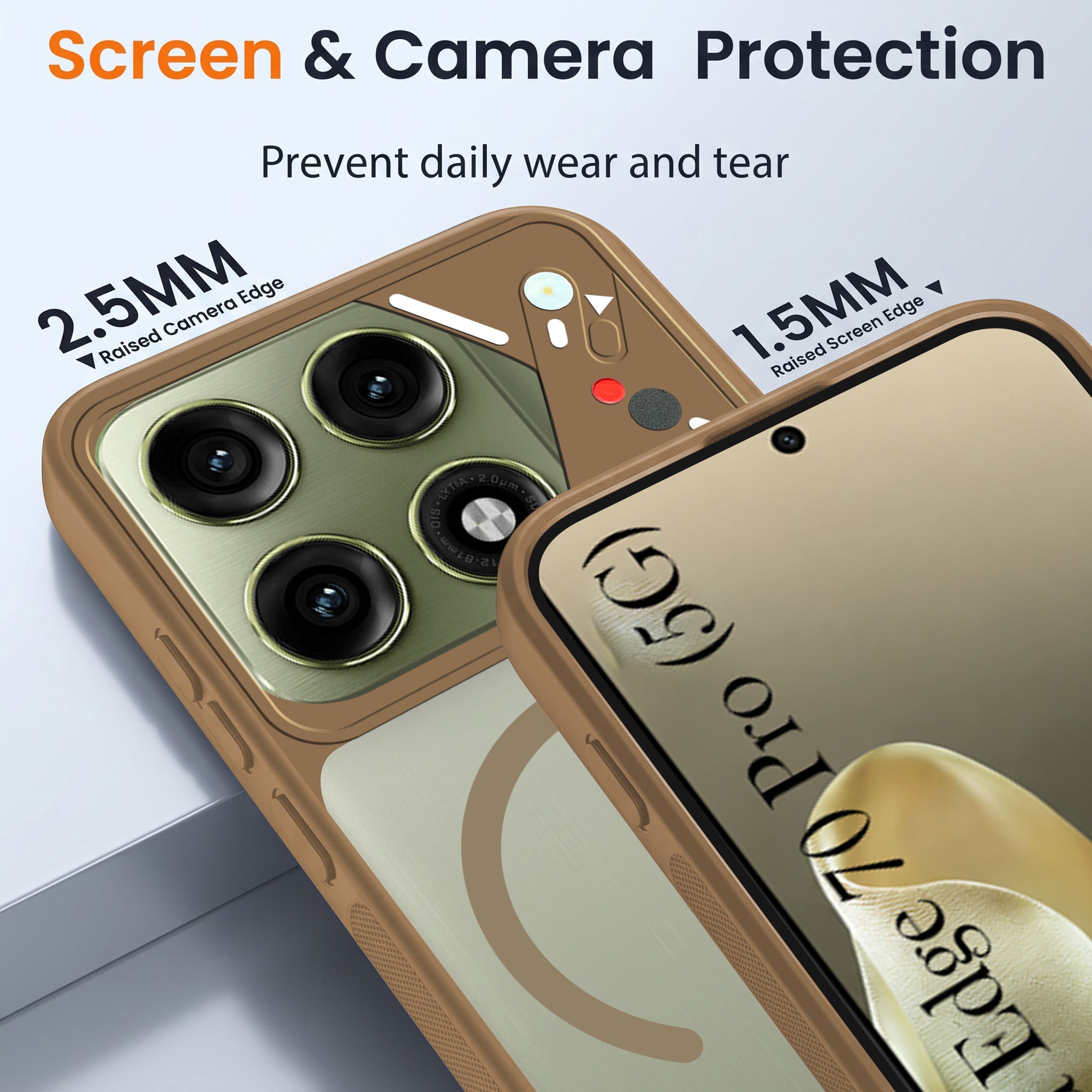 For Motorola Moto Edge 70 Pro Back Cover Case Lifetime Anti-Yellow Clear (Camera Protection | Side Grip | Wireless MagSafe Compatible)