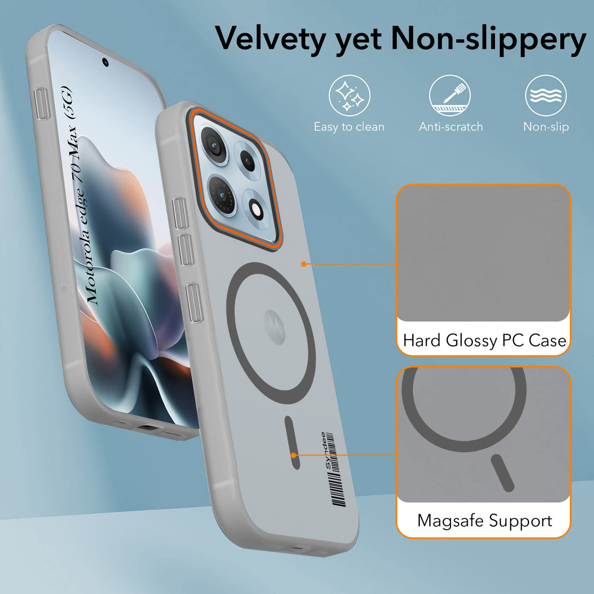 For Motorola Moto Edge 70 Max Back Cover Case (Soft Touch | Camera Bump Protection | MagSafe Compatible | Matte Finish)