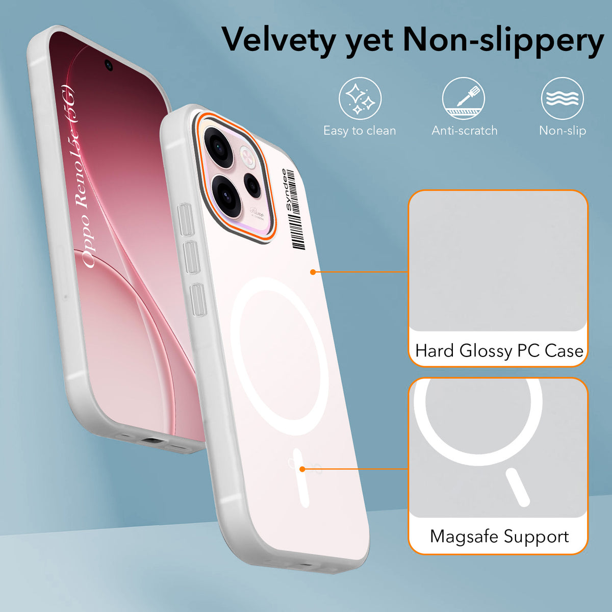 For Oppo Reno 15c Back Cover Case (Soft Touch | Camera Bump Protection | MagSafe Compatible | Matte Finish)