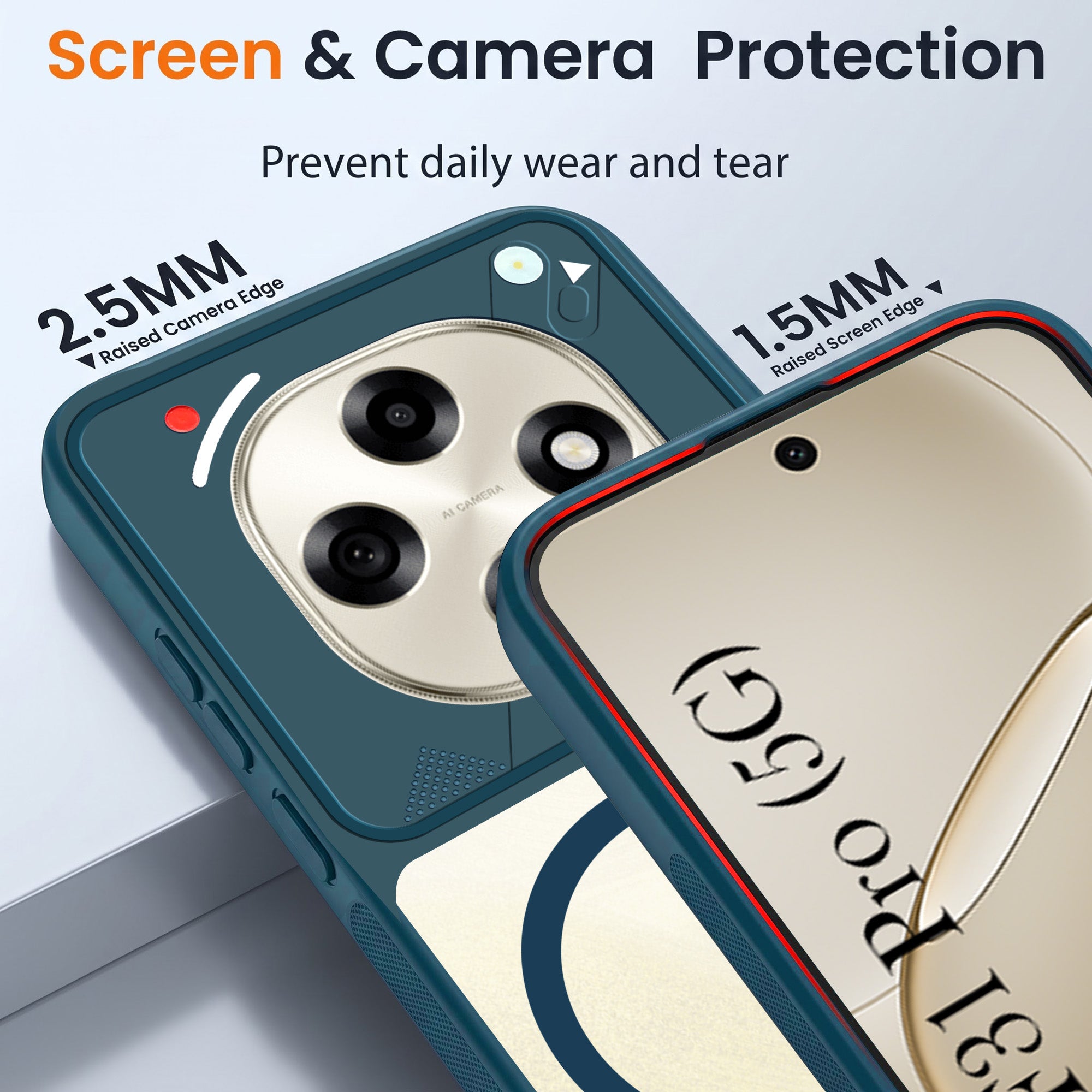 For Oppo F31 Pro Back Cover Case Lifetime Anti-Yellow Clear (Camera Protection | Side Grip | Wireless MagSafe Compatible)