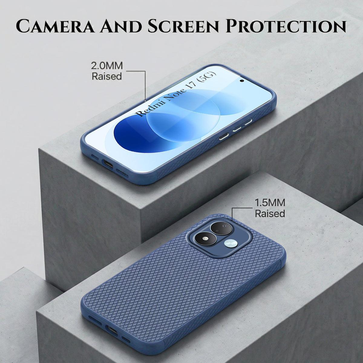 For Redmi Note 17 5G Combo with Back Cover and 9H Tempered Glass (Liquid Silicone | Camera Protection | Oleophobic Coating Screen Glass)