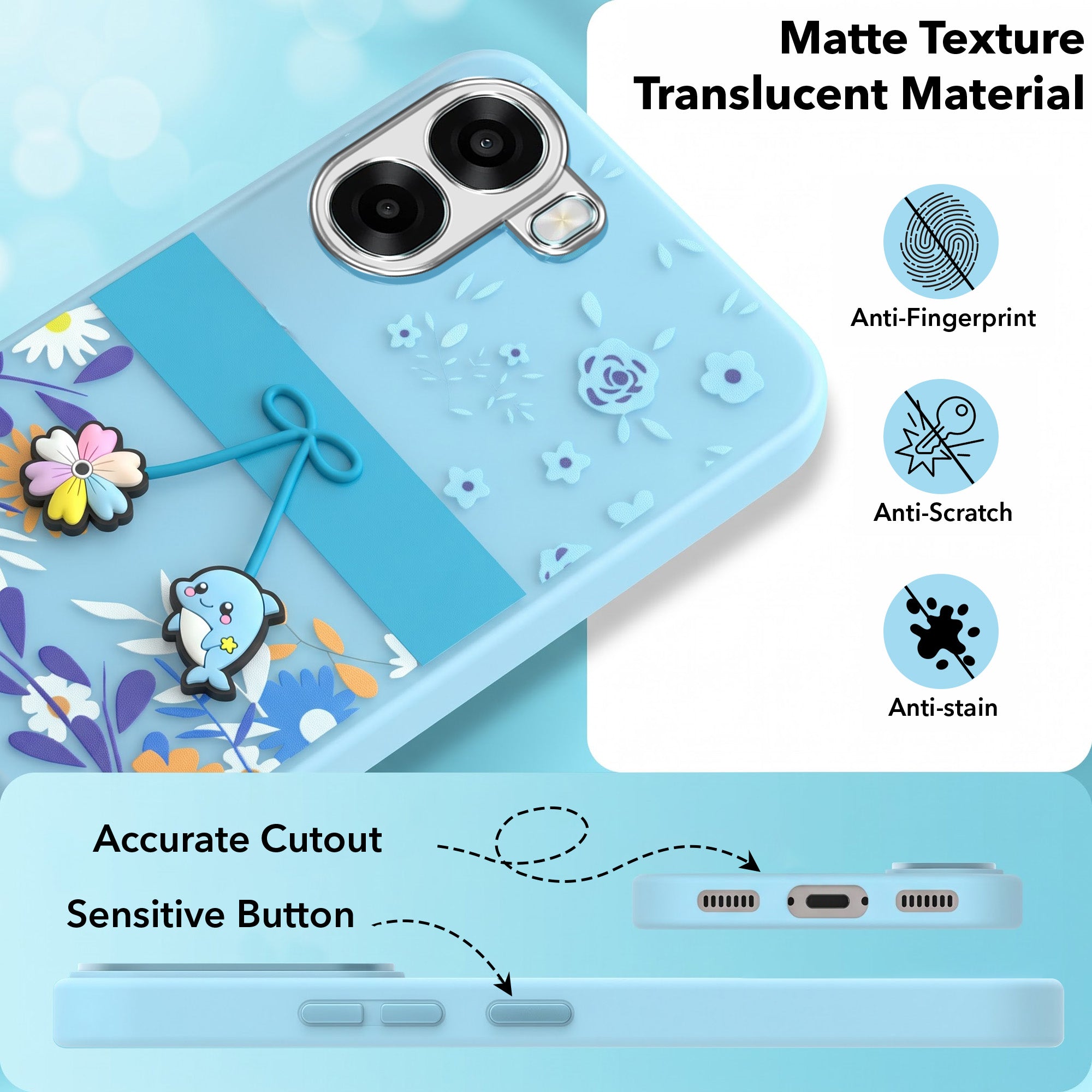 For Oppo A6X | Oppo A6S Back Cover Case (3D Cute Cartoons | Hard Back Side Soft | Matte Premium Finish | HD Printing)