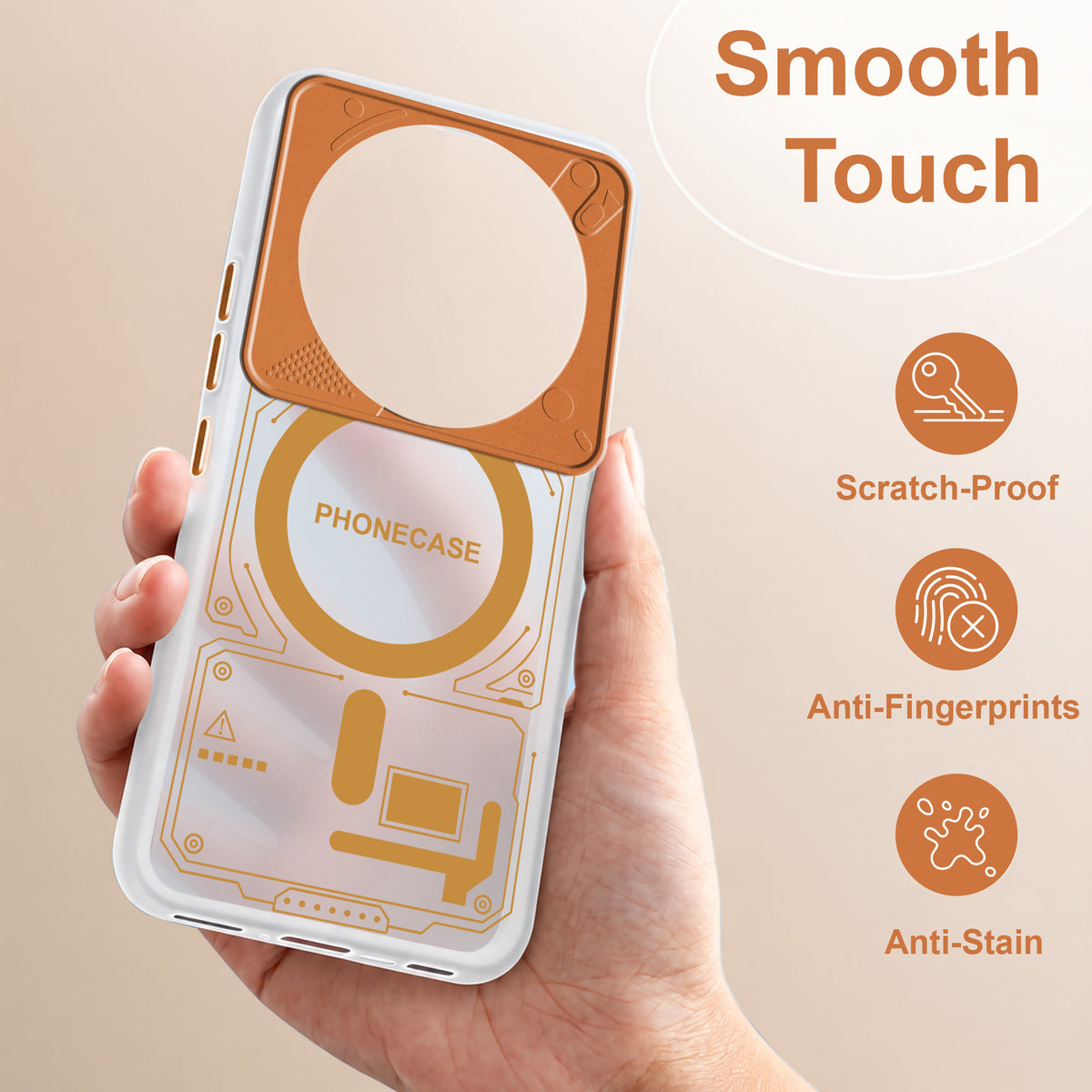 For Vivo iQOO Z10 Metallic Back Cover Case (Metallic Camera Protection & Buttons | Translucent Milky Shade | Hard Polycarbonate)