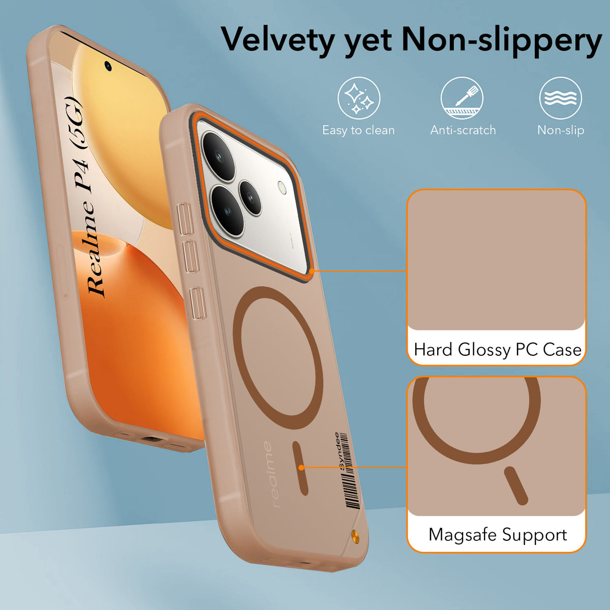 For Realme P4 Back Cover Case (Soft Touch | Camera Bump Protection | MagSafe Compatible | Matte Finish)
