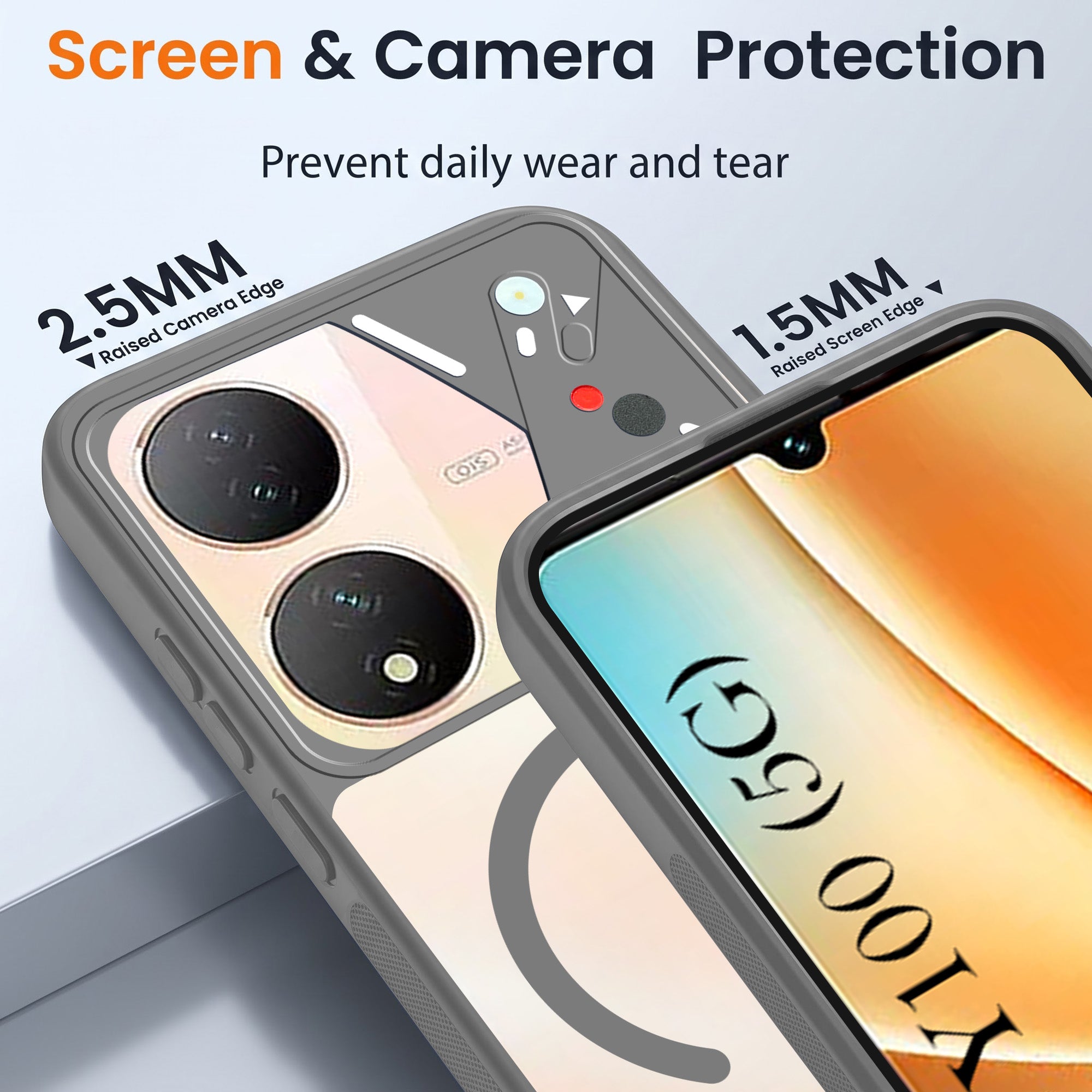 For Vivo Y100 Back Cover Case Lifetime Anti-Yellow Clear (Camera Protection | Side Grip | Wireless MagSafe Compatible)