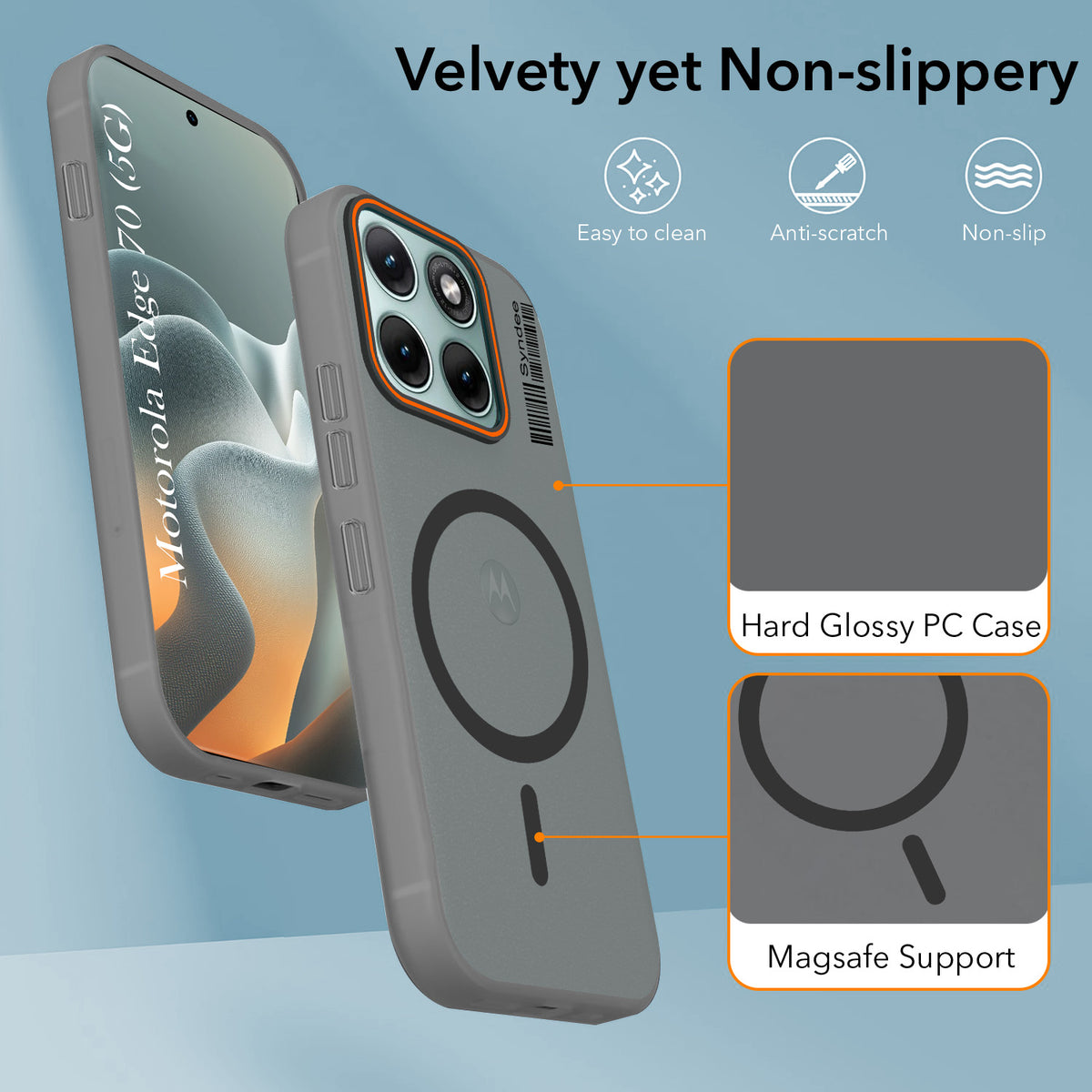 For Motorola Moto Edge 70 Back Cover Case (Soft Touch | Camera Bump Protection | MagSafe Compatible | Matte Finish)