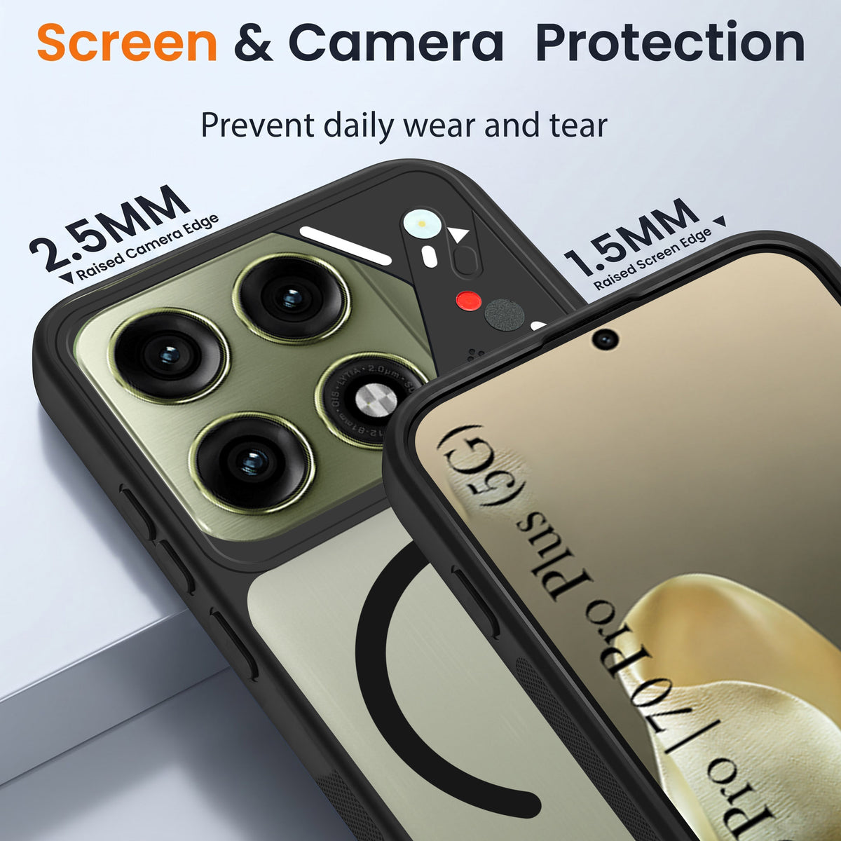 For Motorola Edge 70 Pro |  Motorola Edge 70 Pro Plus Back Cover Case Lifetime Anti-Yellow Clear (Camera Protection | Side Grip | Wireless MagSafe Compatible)