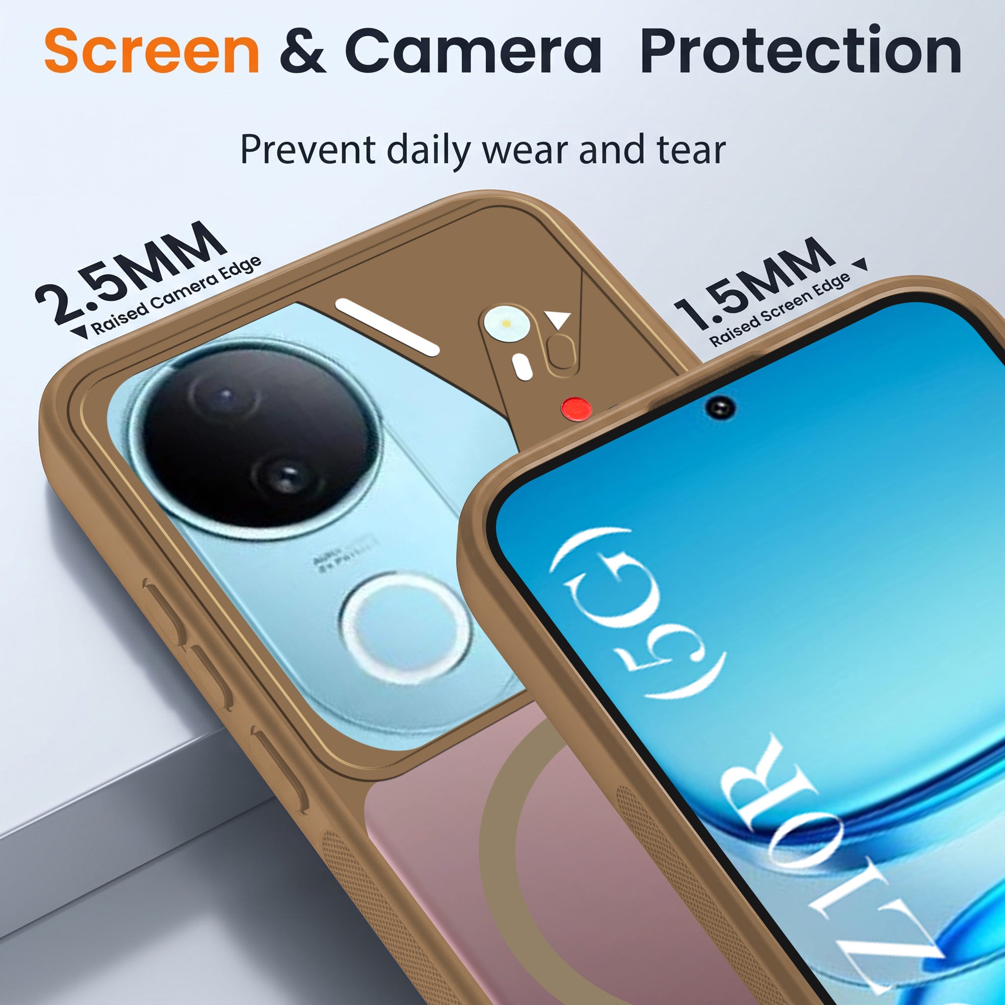 For Vivo iQOO Z10R Back Cover Case Lifetime Anti-Yellow Clear (Camera Protection | Side Grip | Wireless MagSafe Compatible)