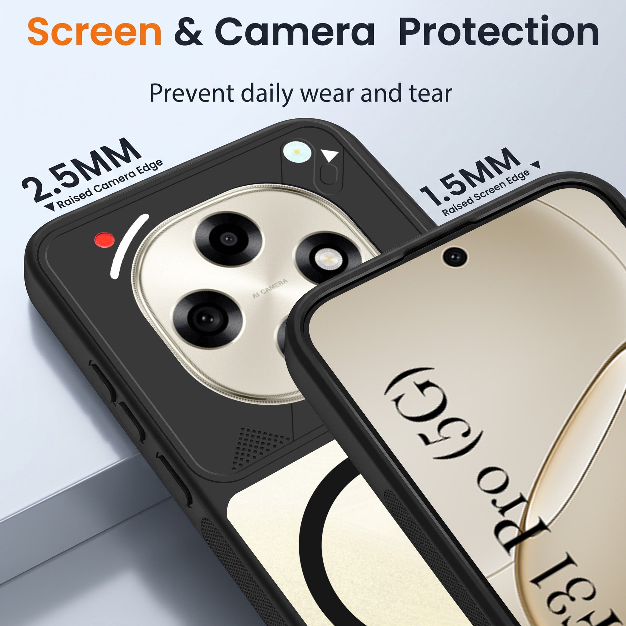 For Oppo F31 Pro Back Cover Case Lifetime Anti-Yellow Clear (Camera Protection | Side Grip | Wireless MagSafe Compatible)