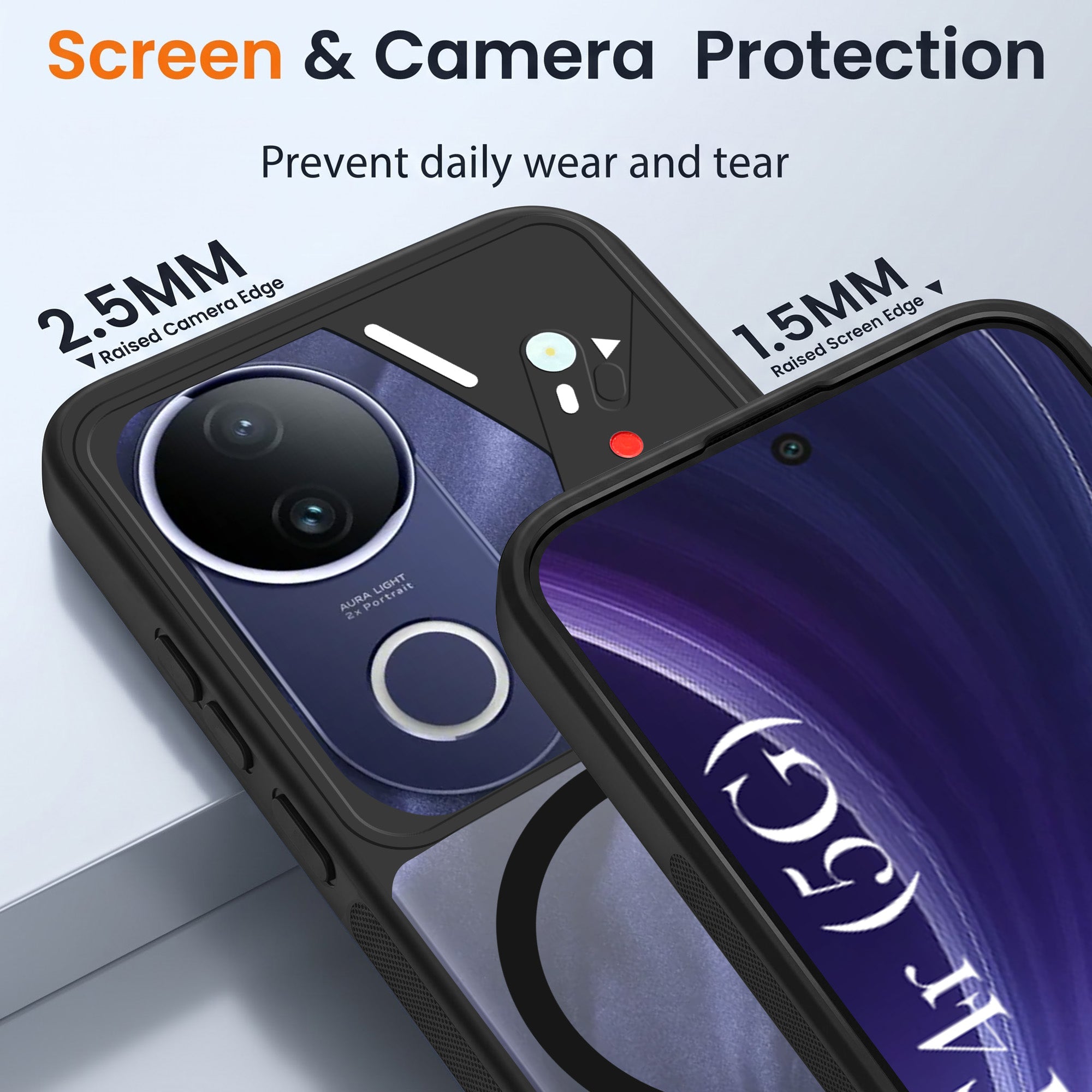 For Vivo T4R Back Cover Case Lifetime Anti-Yellow Clear (Camera Protection | Side Grip | Wireless MagSafe Compatible)