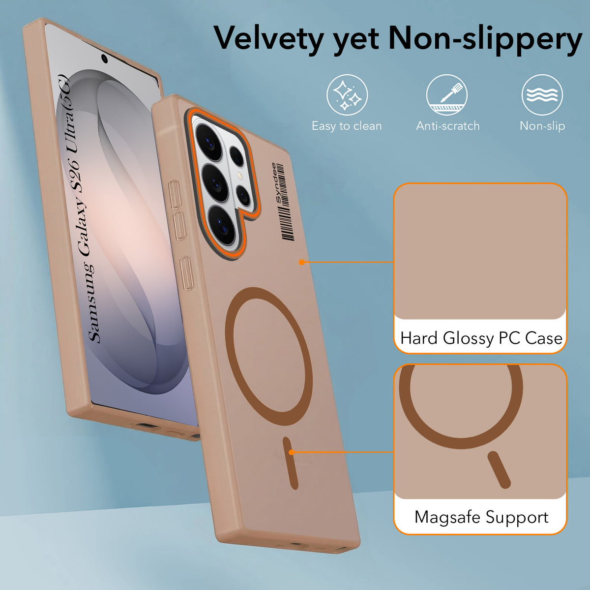 For Samsung Galaxy S26 Ultra Back Cover Case (Soft Touch | Camera Bump Protection | MagSafe Compatible | Matte Finish) (Copy)