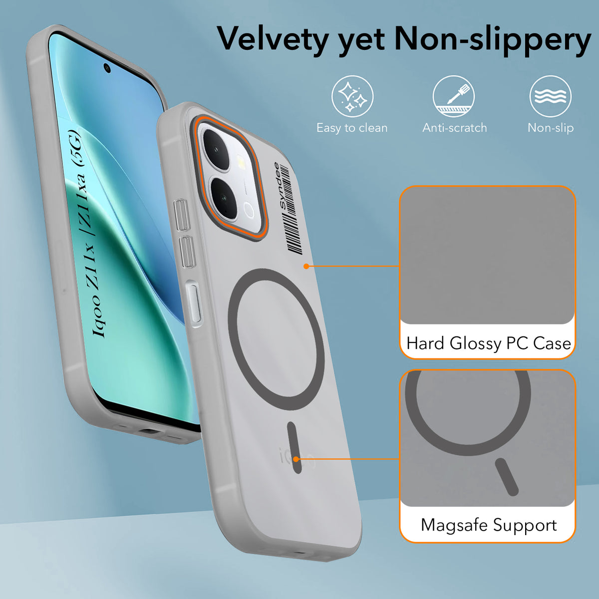 For Vivo iQOO Z11x 5G | Vivo iQOO Z11xa Back Cover Case (Soft Touch | Camera Bump Protection | MagSafe Compatible | Matte Finish)
