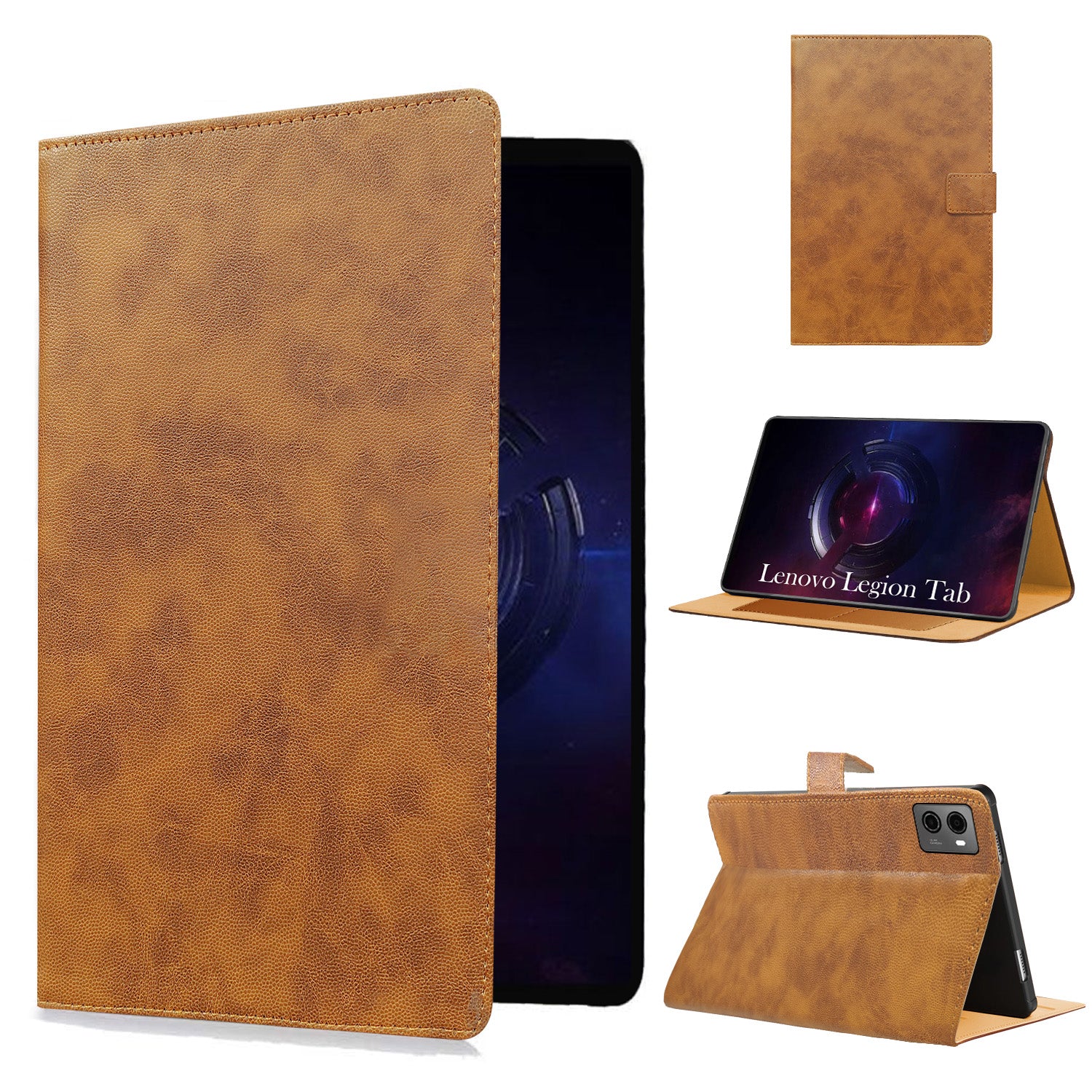 For Lenovo Legion Tab TB320 8.8 Inch Flip Cover Folio Cover (PU Leather | Multi-Angle Smart Stand | Card Storage Slots | Silicone Back Pouch)