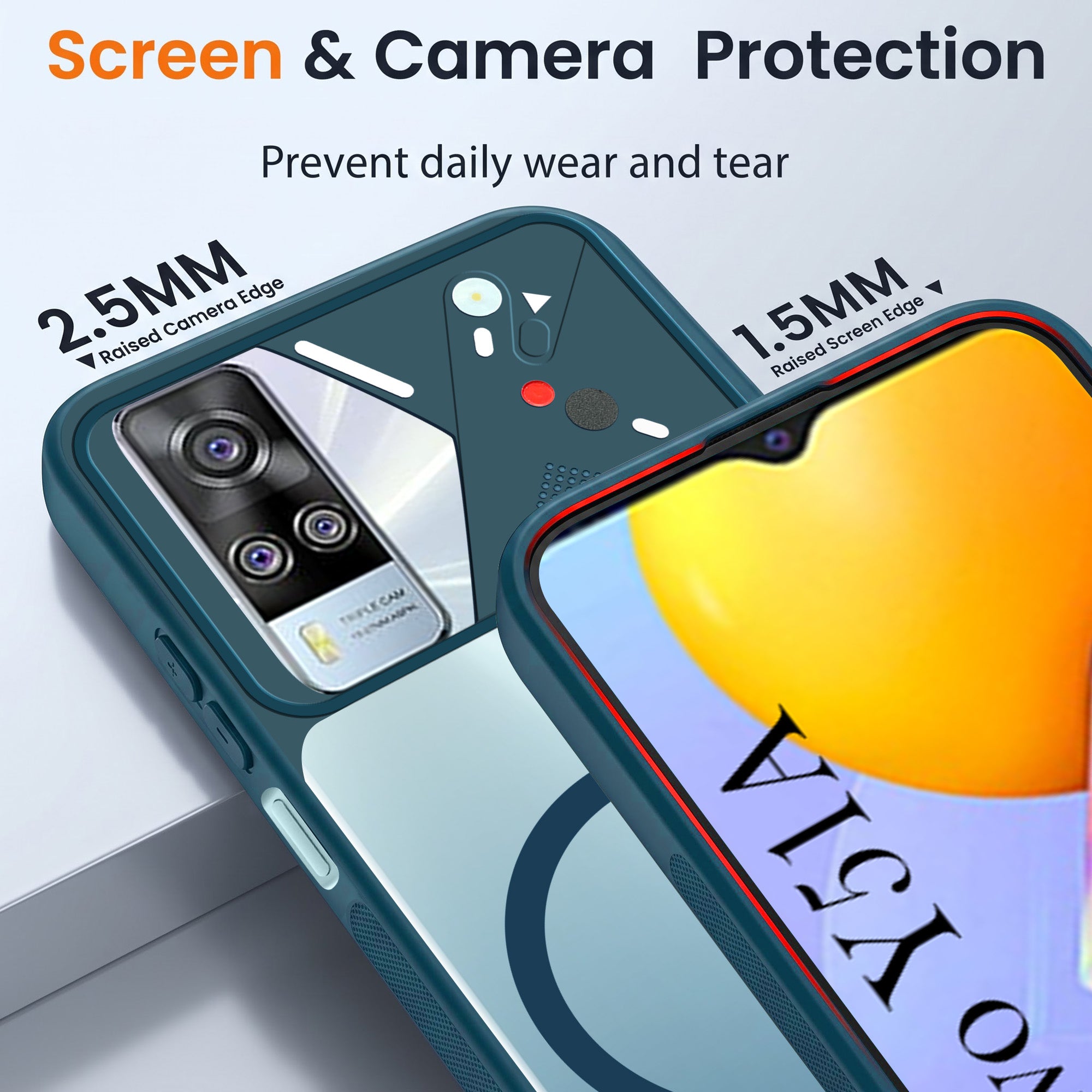 For Vivo Y51A Back Cover Case Lifetime Anti-Yellow Clear (Camera Protection | Side Grip | Wireless MagSafe Compatible)
