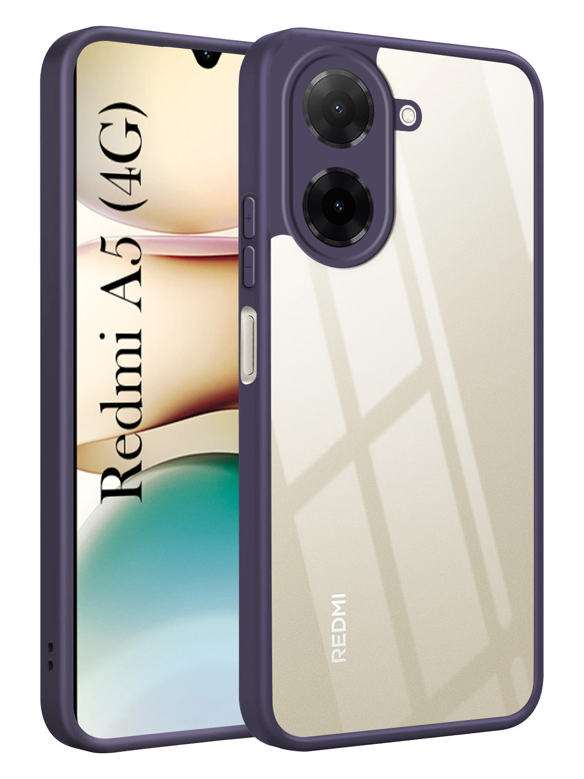 For Redmi A5 4G Back Cover Case Ultra-Hybrid (Lifetime Anti Yellow | Anti Scratch | Crystal Clear Shockproof)