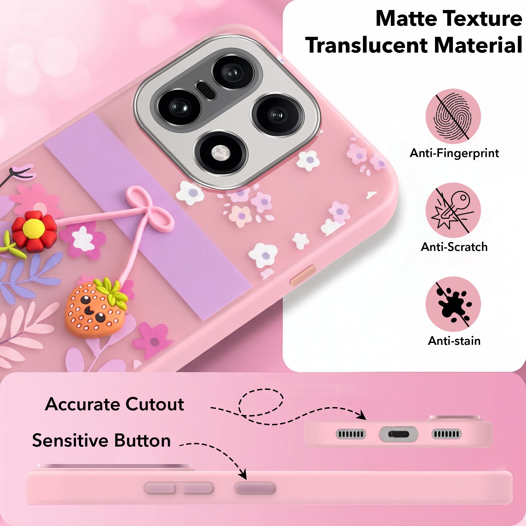 For OnePlus 15 5G Back Cover Case (3D Cute Cartoons | Hard Back Side Soft | Matte Premium Finish | HD Printing)