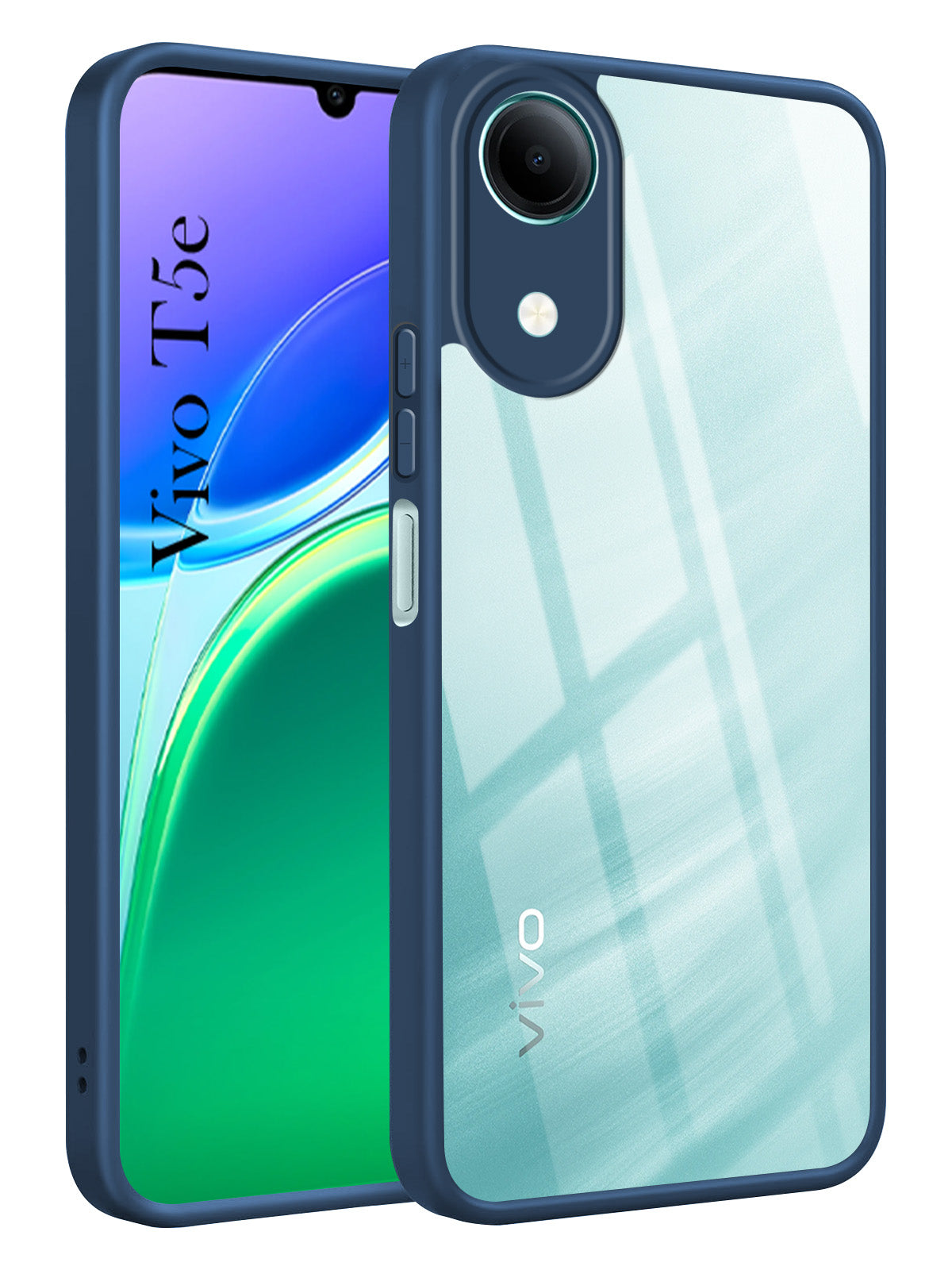 For Vivo T5e 4G Back Cover Case Ultra-Hybrid (Lifetime Anti Yellow | Anti Scratch | Crystal Clear Shockproof)