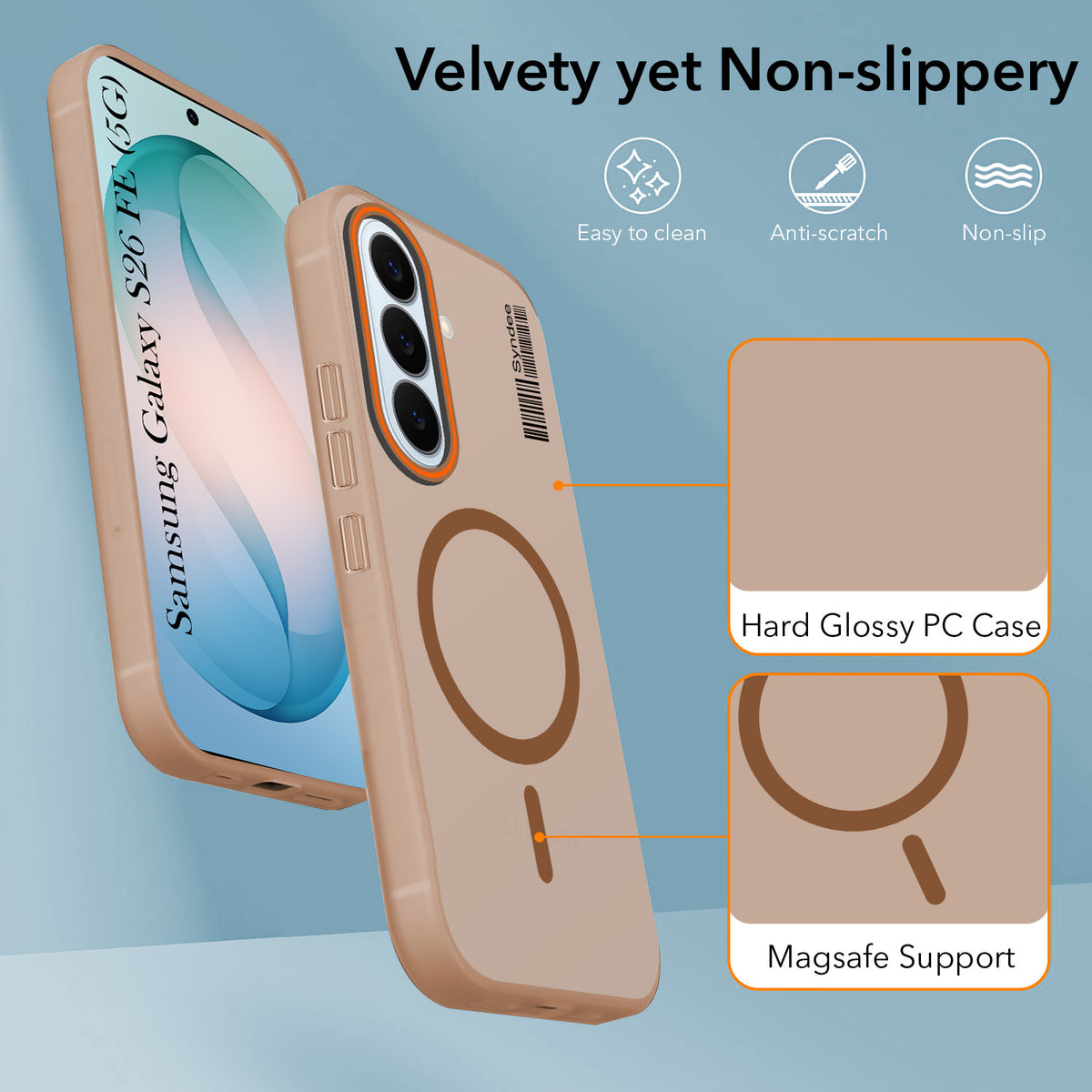 For Samsung Galaxy S26 FE Back Cover Case (Soft Touch | Camera Bump Protection | MagSafe Compatible | Matte Finish)