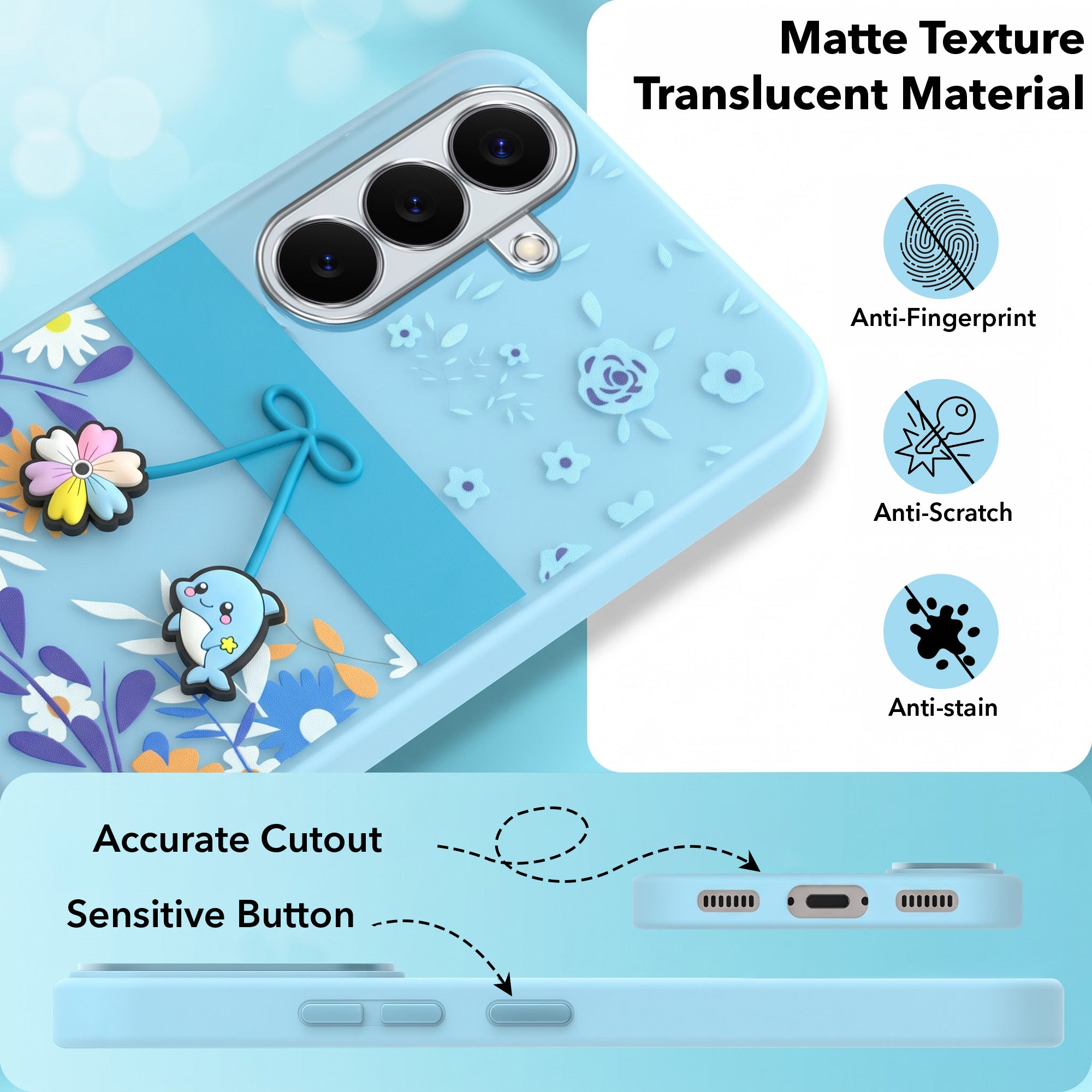 For Samsung Galaxy S26 5G Back Cover Case (3D Cute Cartoons | Hard Back Side Soft | Matte Premium Finish | HD Printing)
