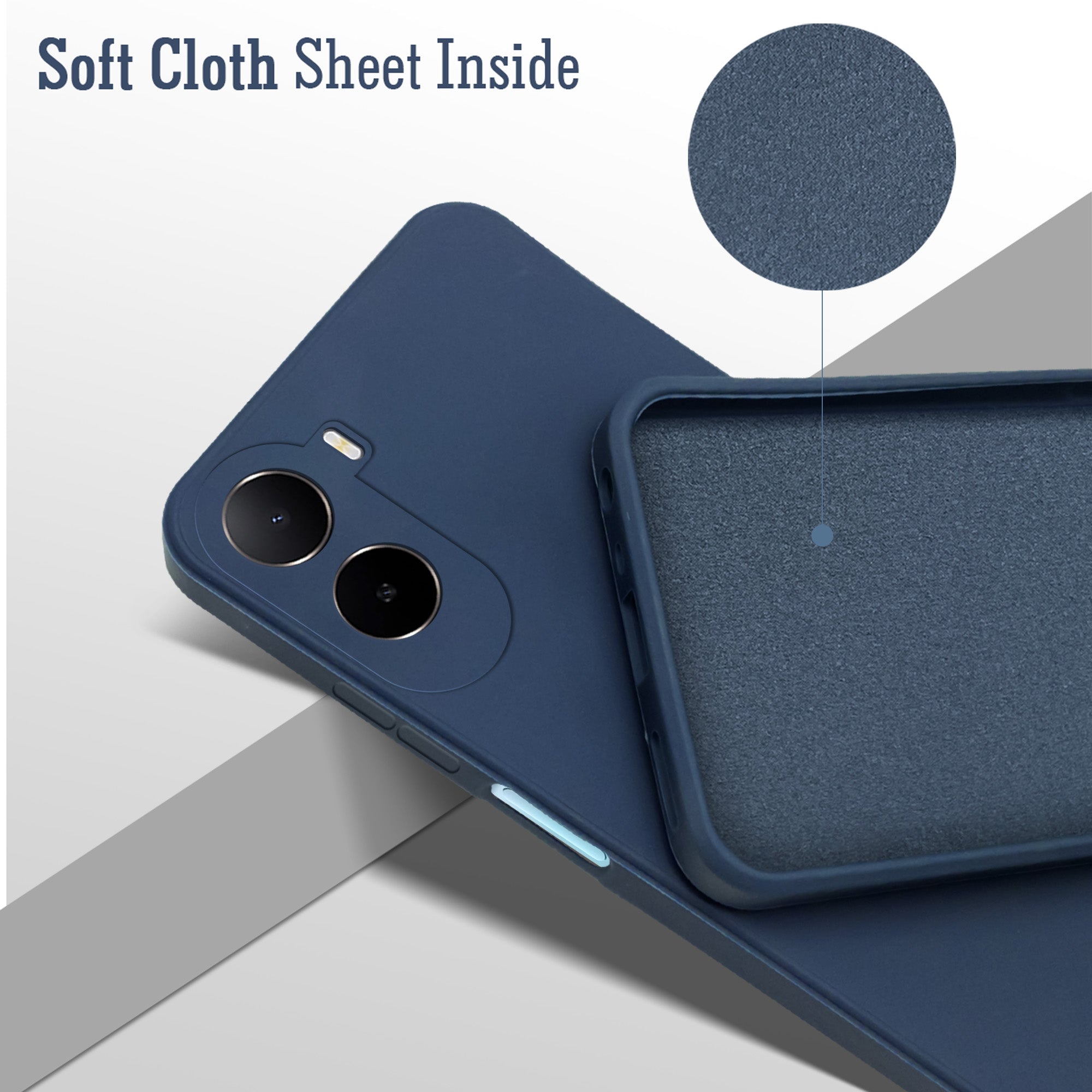 For Redmi A7 Pro 4G|5G Back Cover Case (Matte Finish Silicone with Inside Fiber cloth)