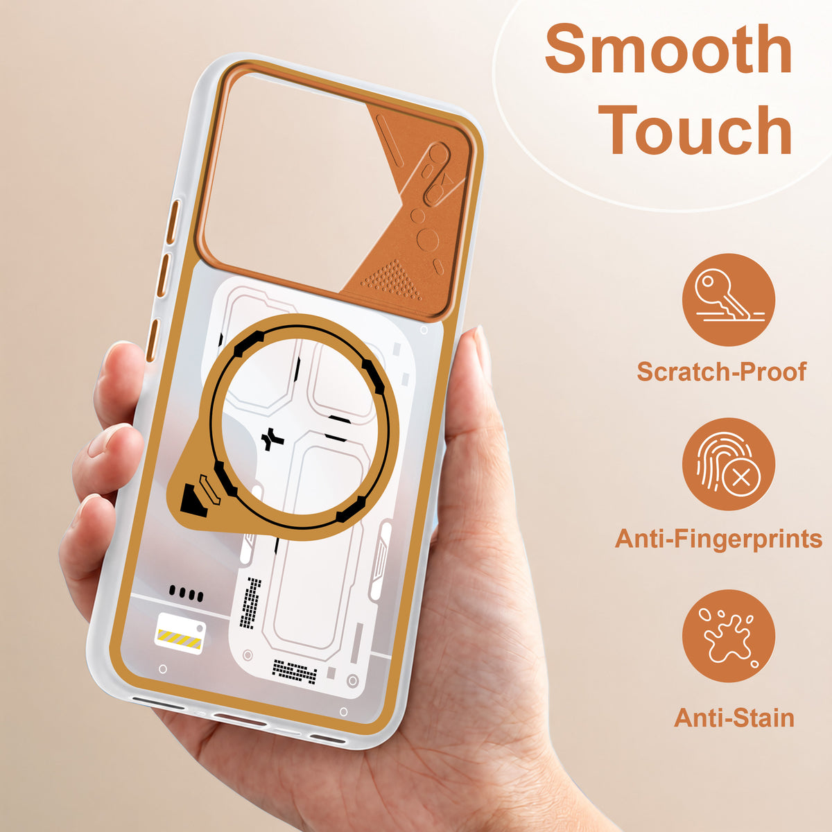 For Vivo T5 Pro 5G Metallic Back Cover Case (Metallic Camera Protection & Buttons | Translucent Milky Shade | Hard Polycarbonate)