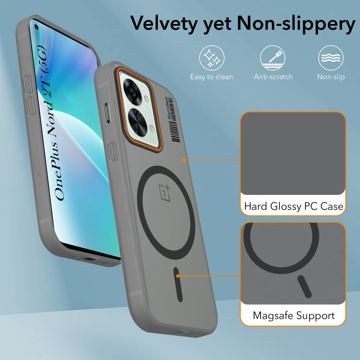 For OnePlus Nord 2T 5G Back Cover Case (Soft Touch | Camera Bump Protection | MagSafe Compatible | Matte Finish)