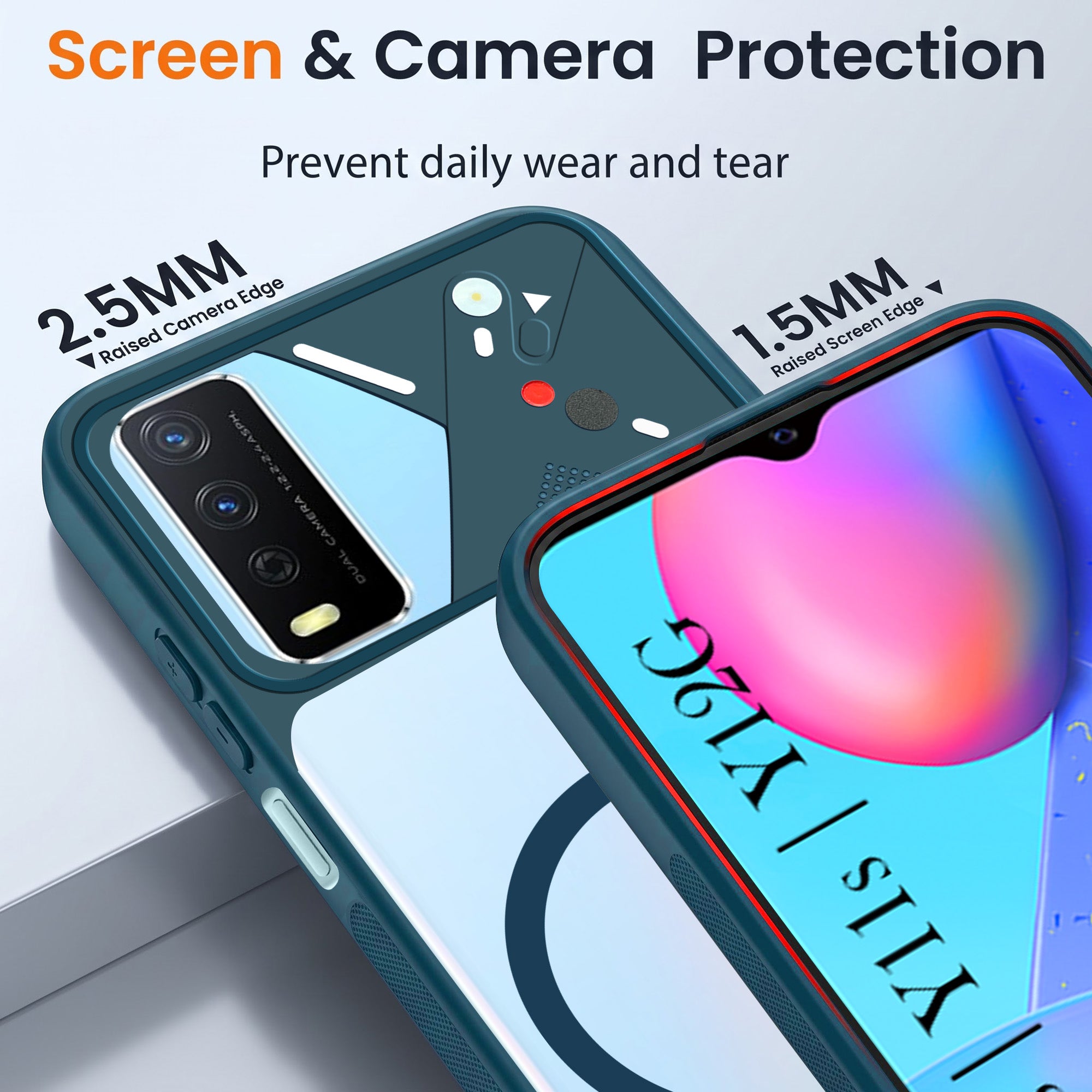 For Vivo Y12s | Y11s | Y12G Back Cover Case Lifetime Anti-Yellow Clear (Camera Protection | Side Grip | Wireless MagSafe Compatible)