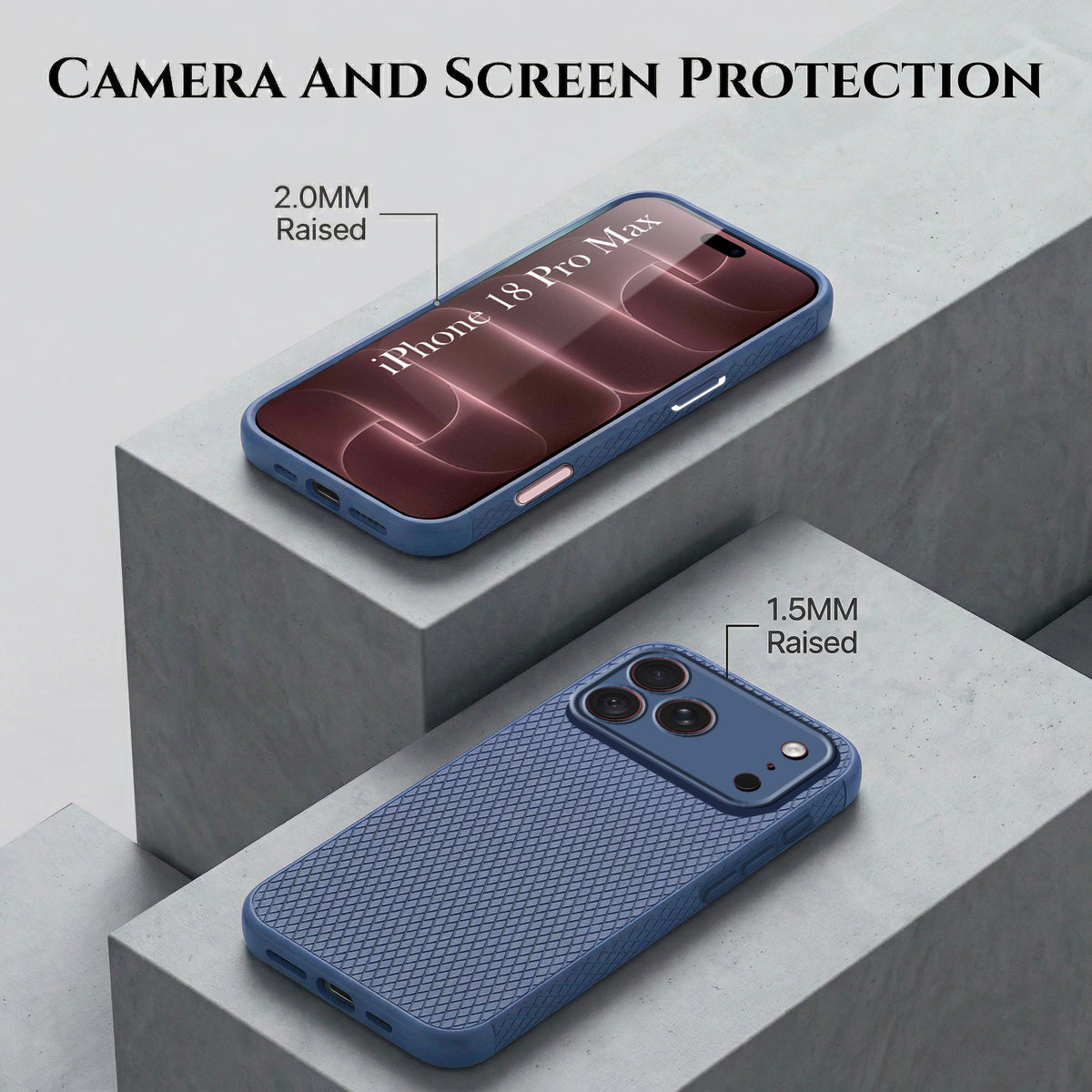 For Apple iPhone 18 Pro Max Combo with Back Cover and 9H Tempered Glass (Liquid Silicone | Camera Protection | Oleophobic Coating Screen Glass)