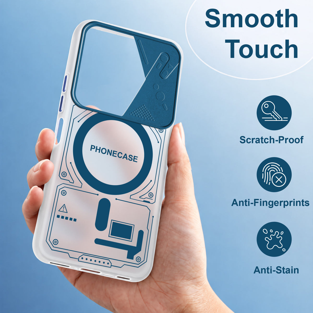 For Vivo iQOO Z10x Metallic Back Cover Case (Metallic Camera Protection & Buttons | Translucent Milky Shade | Hard Polycarbonate)