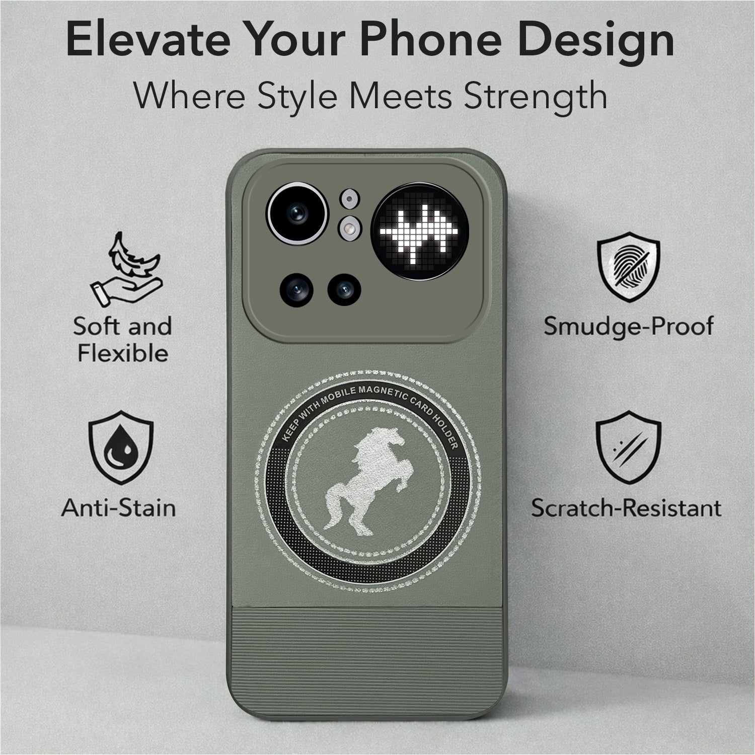 For Nothing Phone 4A Pro 5G Back Cover Case PU Leather Finish (Professional Minimalist Texture | MagSafe Compatile | Camera Protection | Sleek Sober Formal)