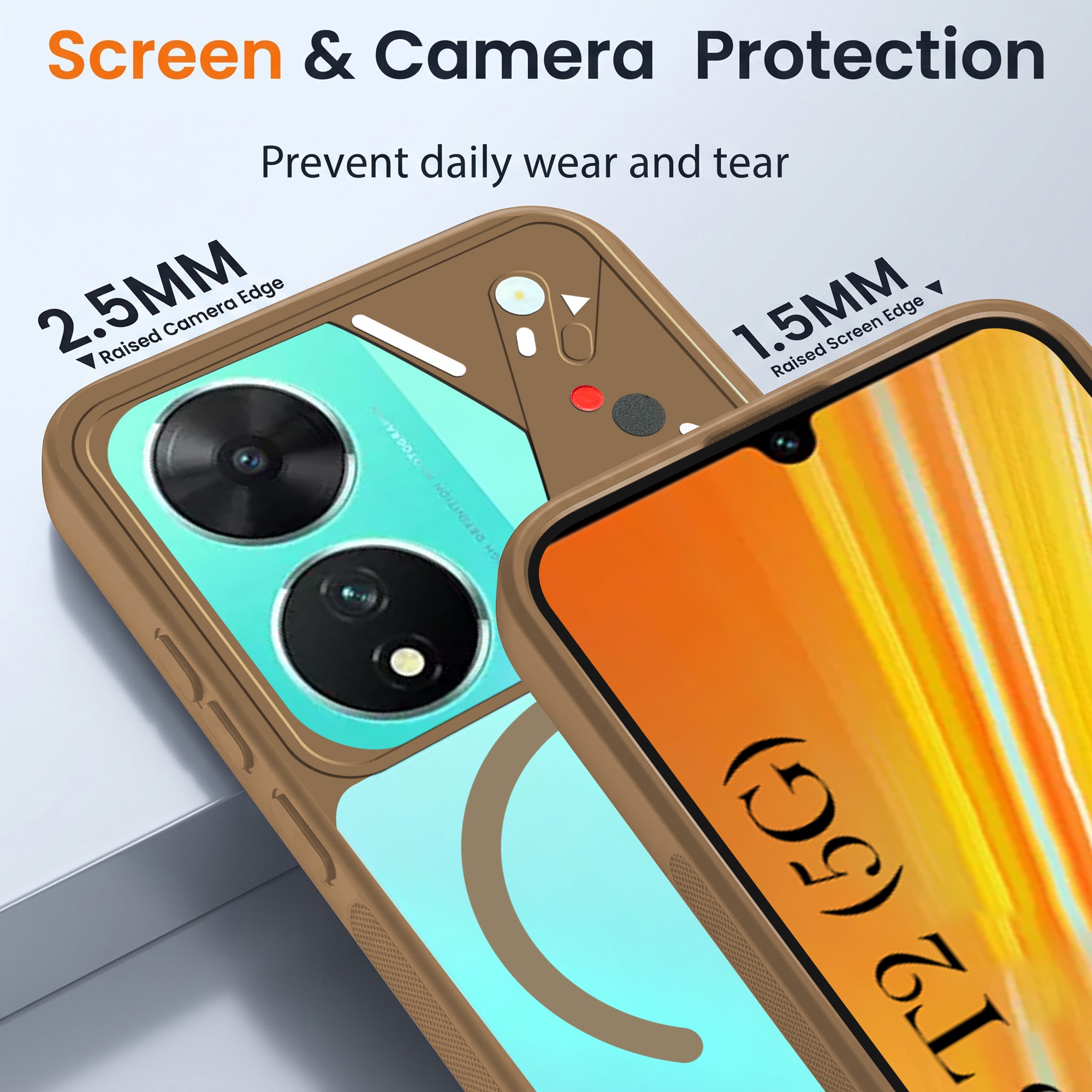 For Vivo T2 Back Cover Case Lifetime Anti-Yellow Clear (Camera Protection | Side Grip | Wireless MagSafe Compatible)