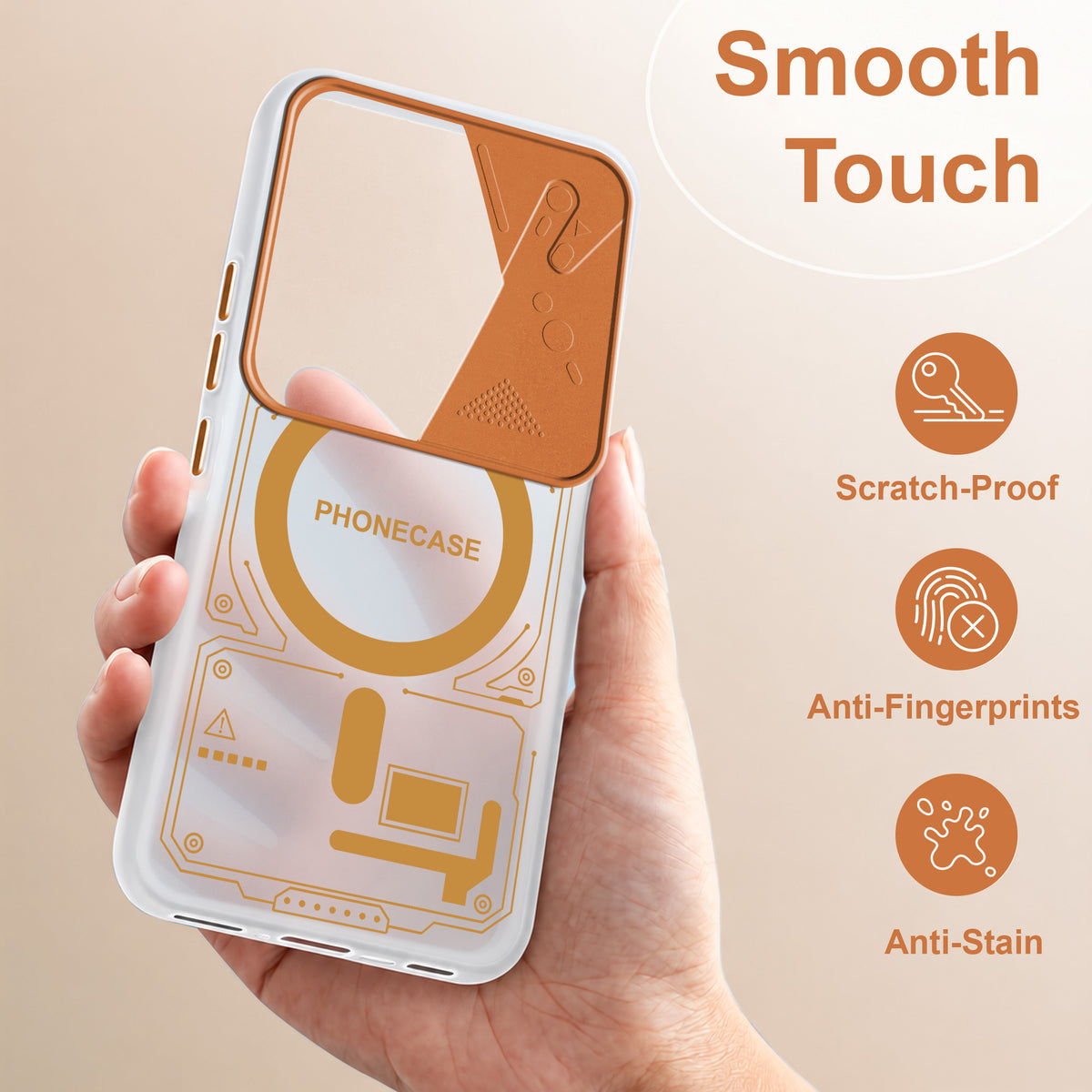 For Vivo T4R Metallic Back Cover Case (Metallic Camera Protection & Buttons | Translucent Milky Shade | Hard Polycarbonate)