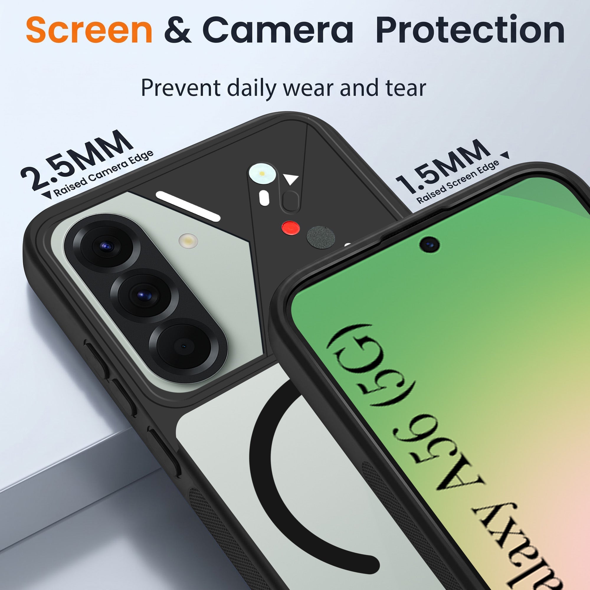 For Samsung Galaxy A56 Back Cover Case Lifetime Anti-Yellow Clear (Camera Protection | Side Grip | Wireless MagSafe Compatible)