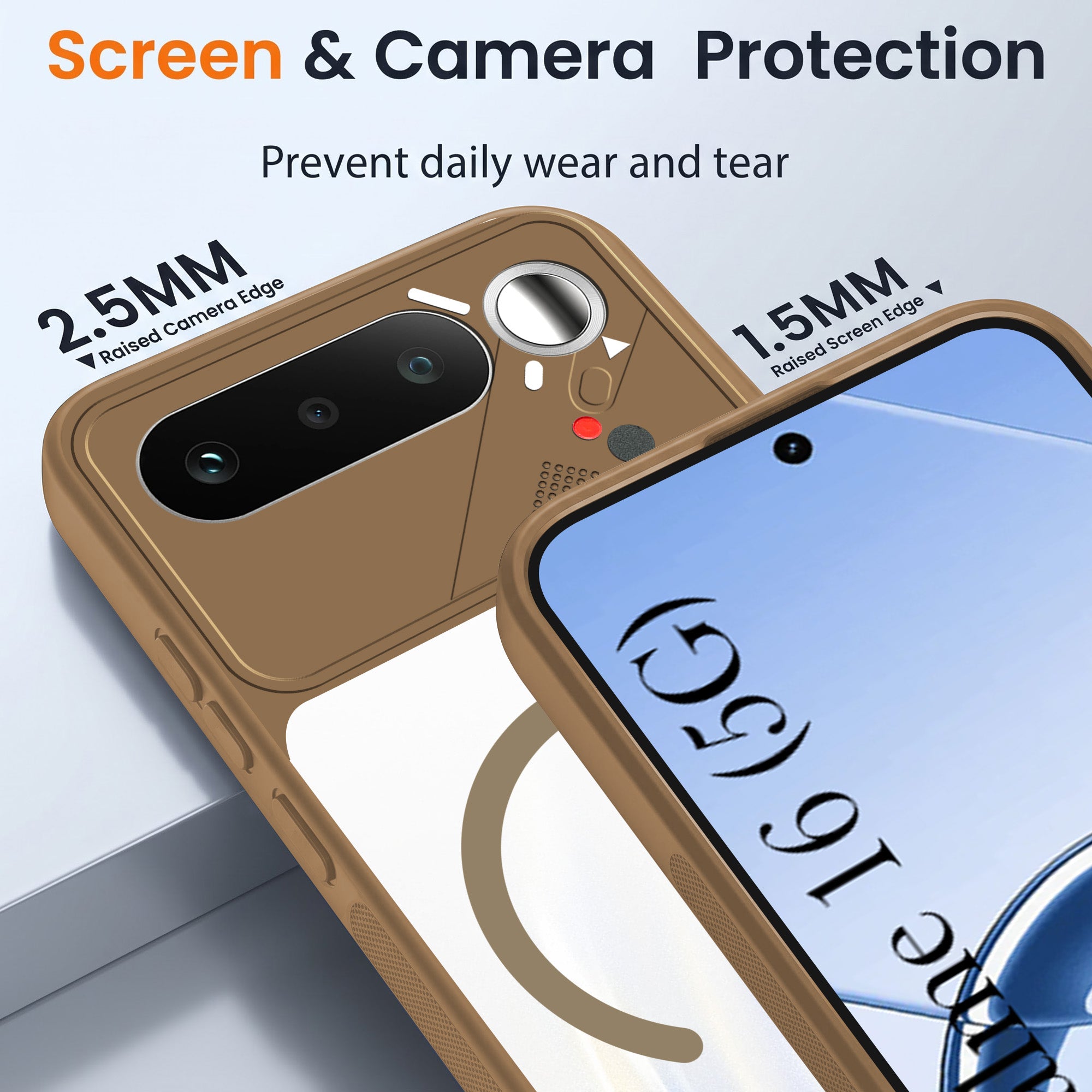 For Realme 16 Back Cover Case Lifetime Anti-Yellow Clear (Camera Protection | Side Grip | Wireless MagSafe Compatible)