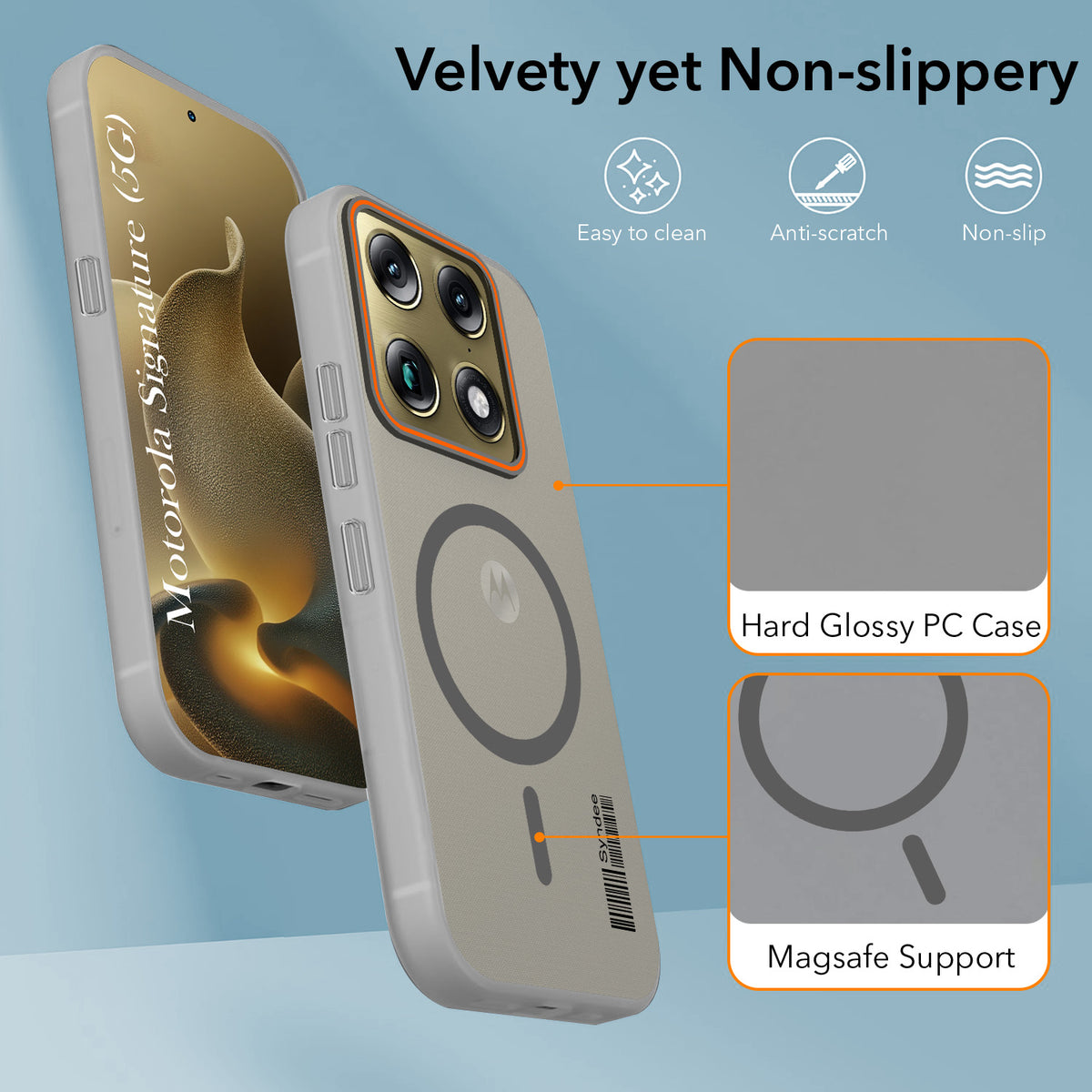For Motorola Moto Signature 5G Back Cover Case (Soft Touch | Camera Bump Protection | MagSafe Compatible | Matte Finish)