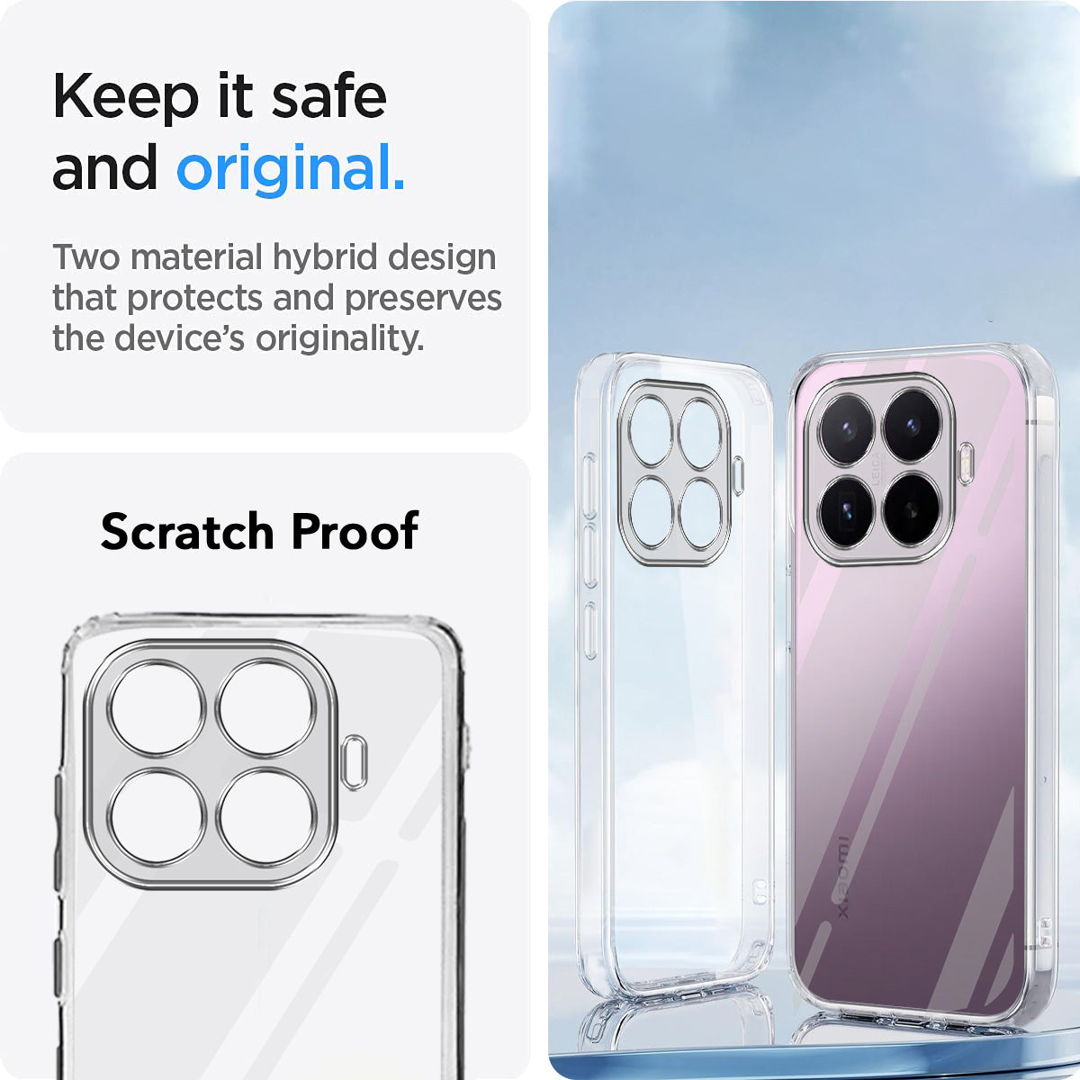 For Xiaomi 17T Back Cover Case Silicone (Clear Shockproof Case with Camera Protection | Soft and Flexible | Transparent)
