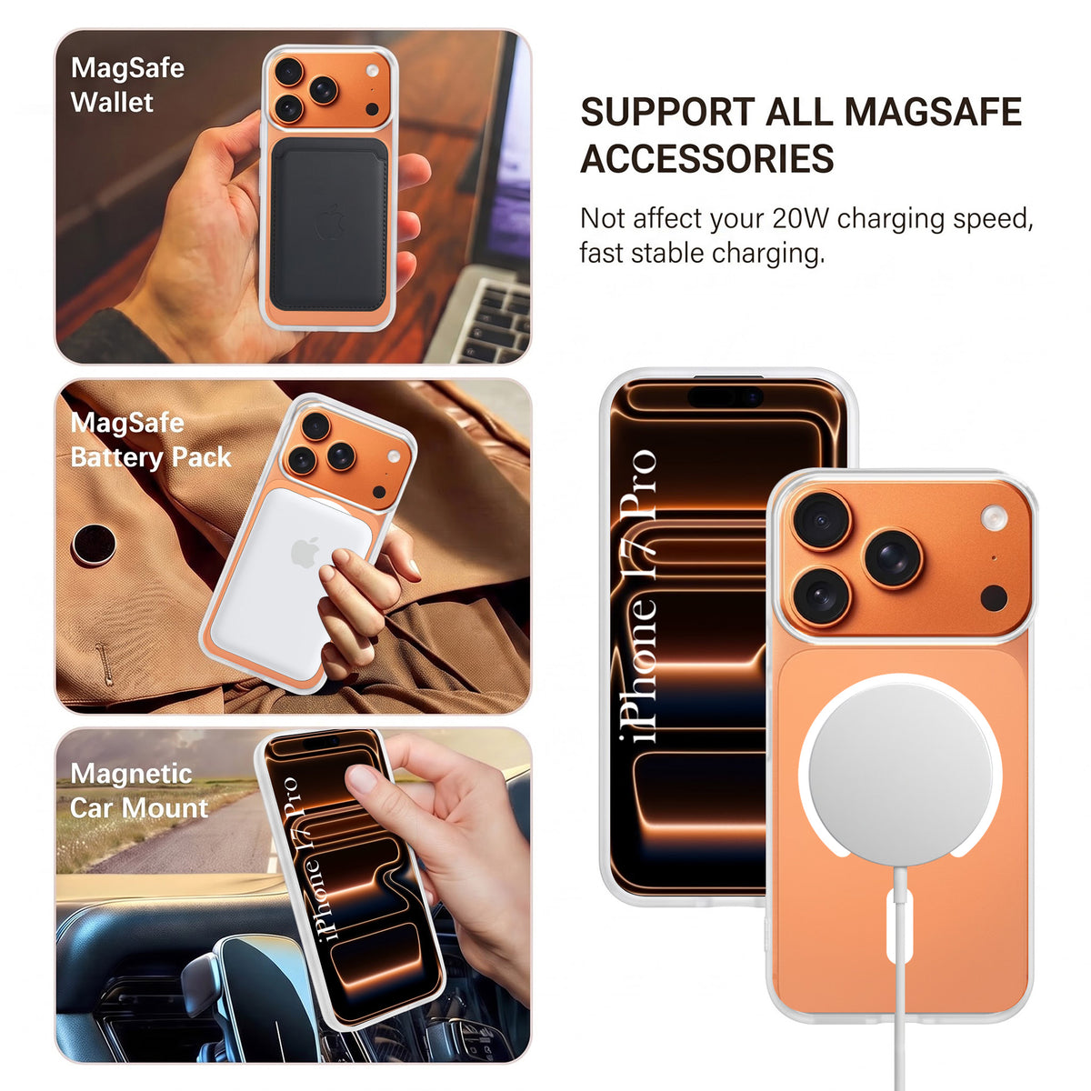 For Apple iPhone 17 Pro Matte Finish Back Case Cover (MagSafe Compatible | Translucent Soft Touch | Slim and Unbreakable)